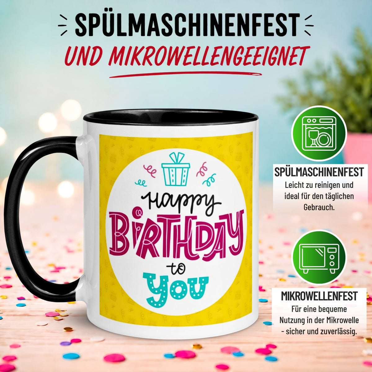 Tasse Geburtstag – „Funky Happy Birthday to you“ – Geburtstagsgeschenk Mann Frau