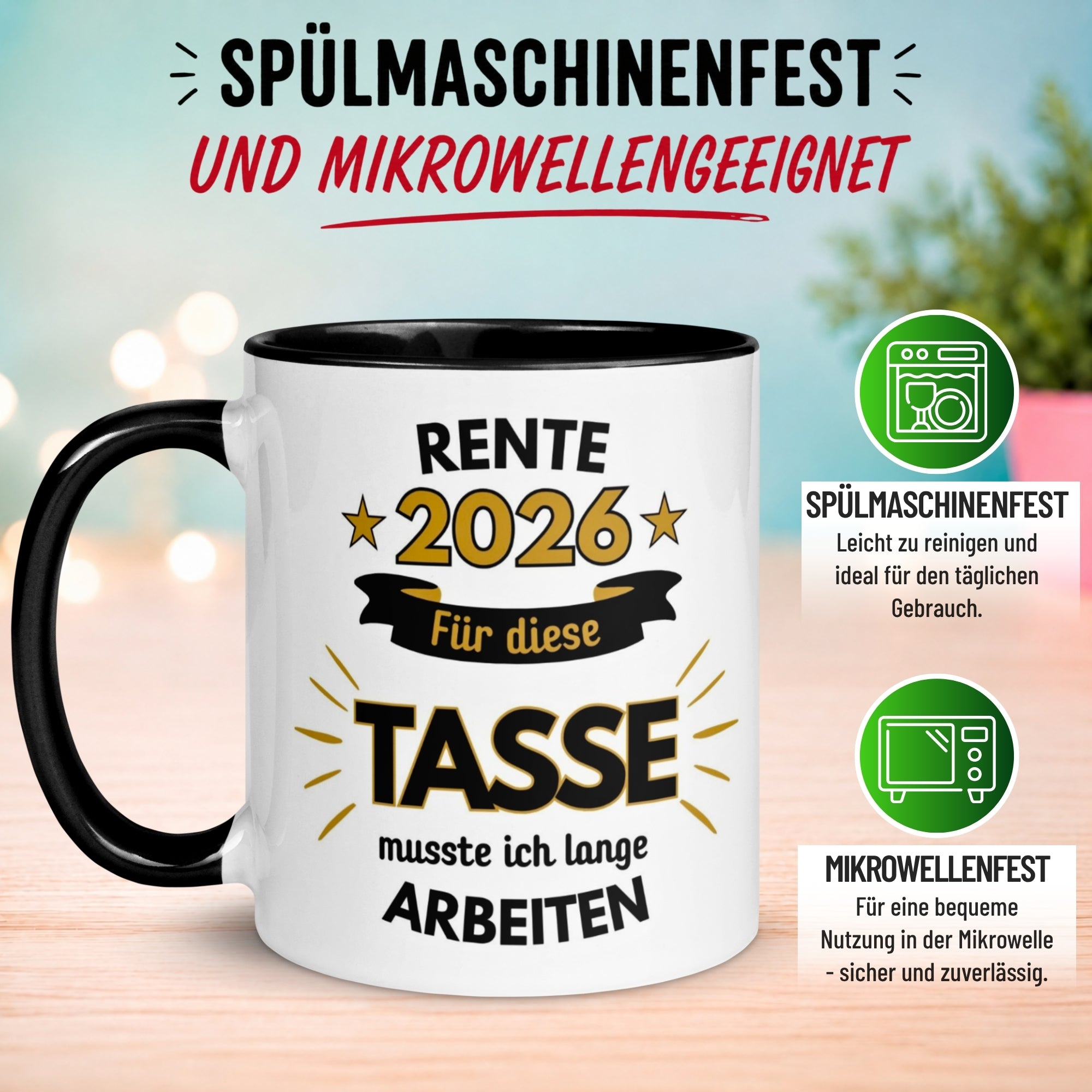 Tasse Rente – „Für die Tasse musste ich lange arbeiten“ – Renteneintritt Geschenk Männer