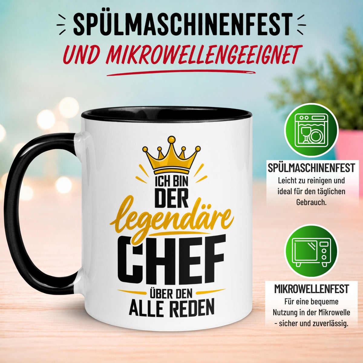 Tasse Chef – „Der Legendäre über den alle reden“ – Geschenk Becher Bester Chef