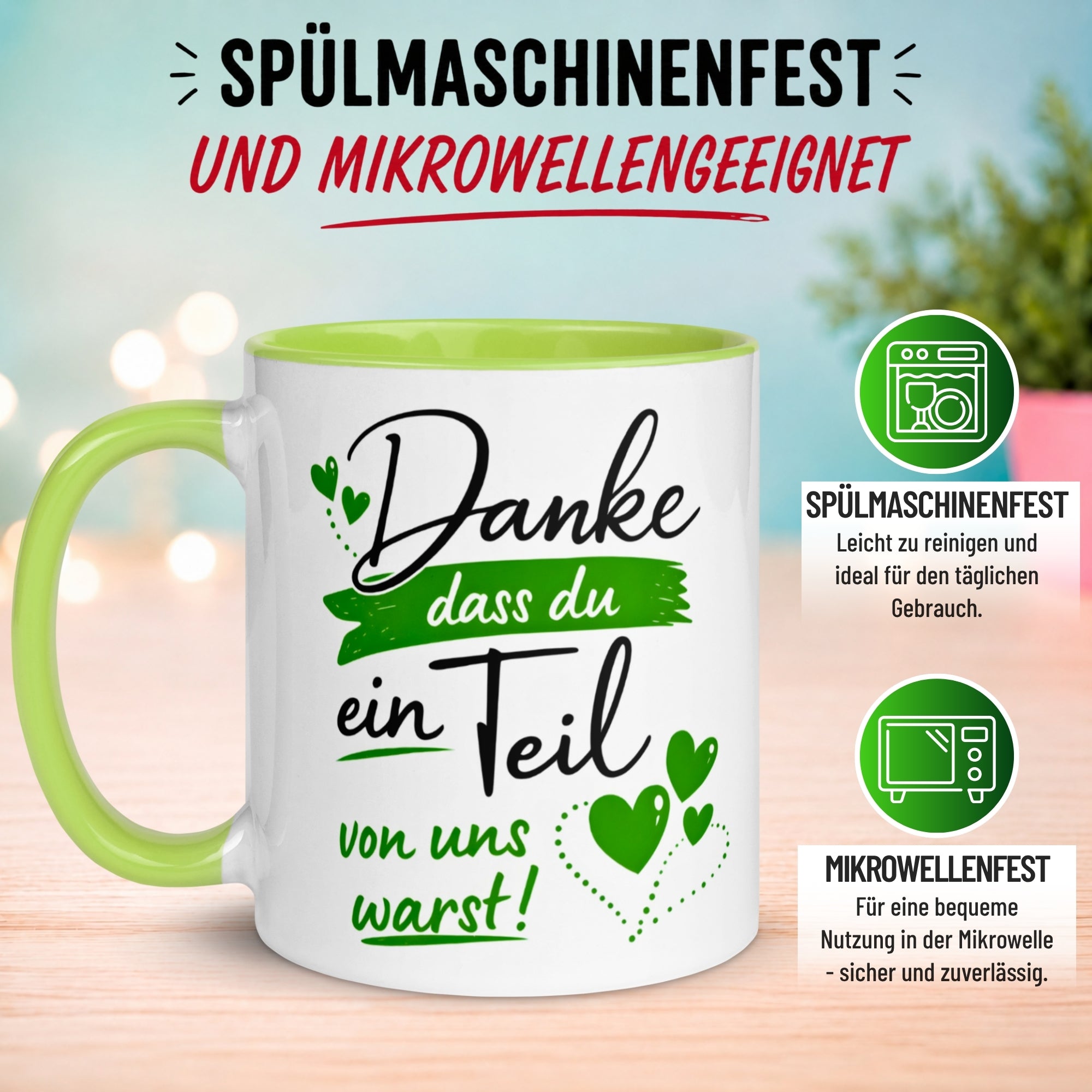 Tasse Abschied – „Ein Teil von uns warst“ – Abschiedsgeschenk für Kollegin Kollegen
