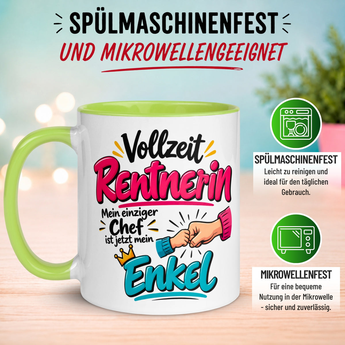 Tasse Rentnerin – „Mein einziger Chef ist jetzt mein Enkel“ – Geschenk Rente Frau