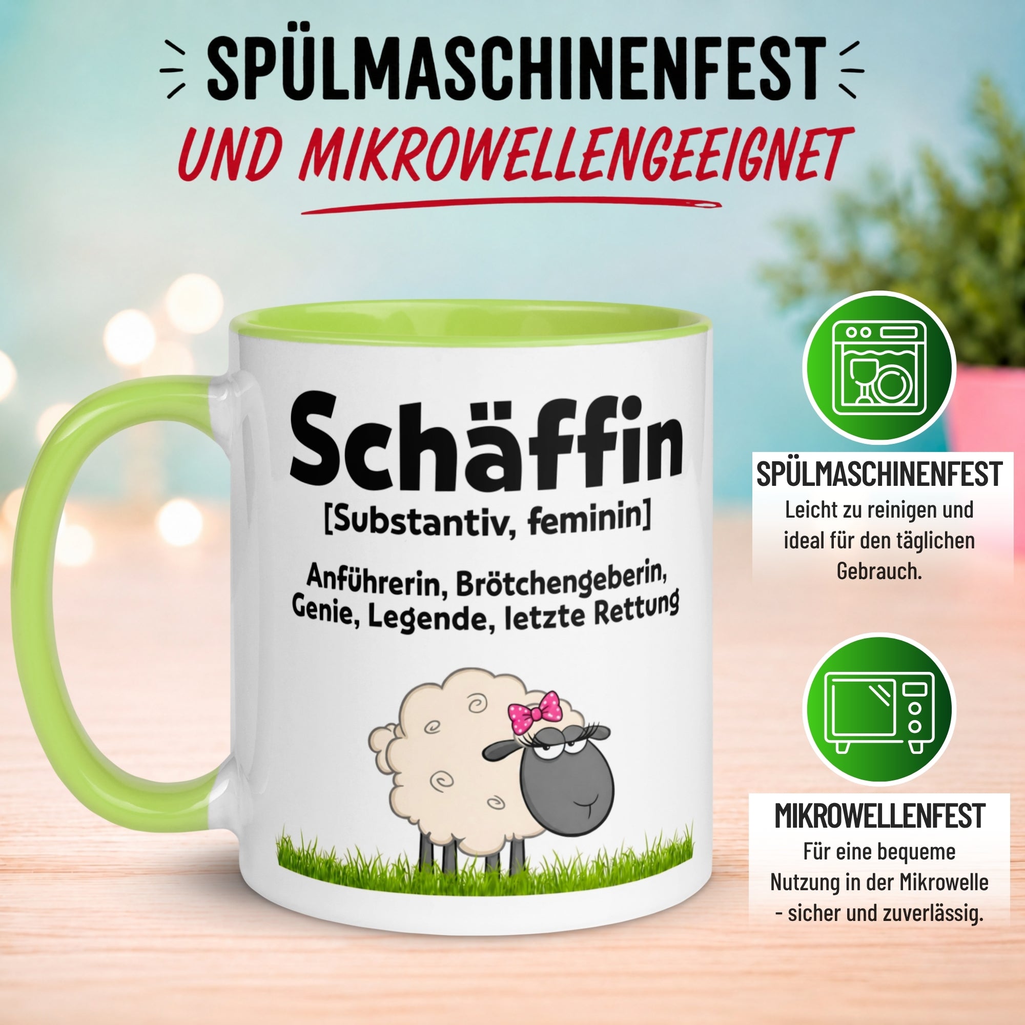 Tasse Chefin – „Schäffin - Substantiv Feminin“ – Geschenk Beste Chefin