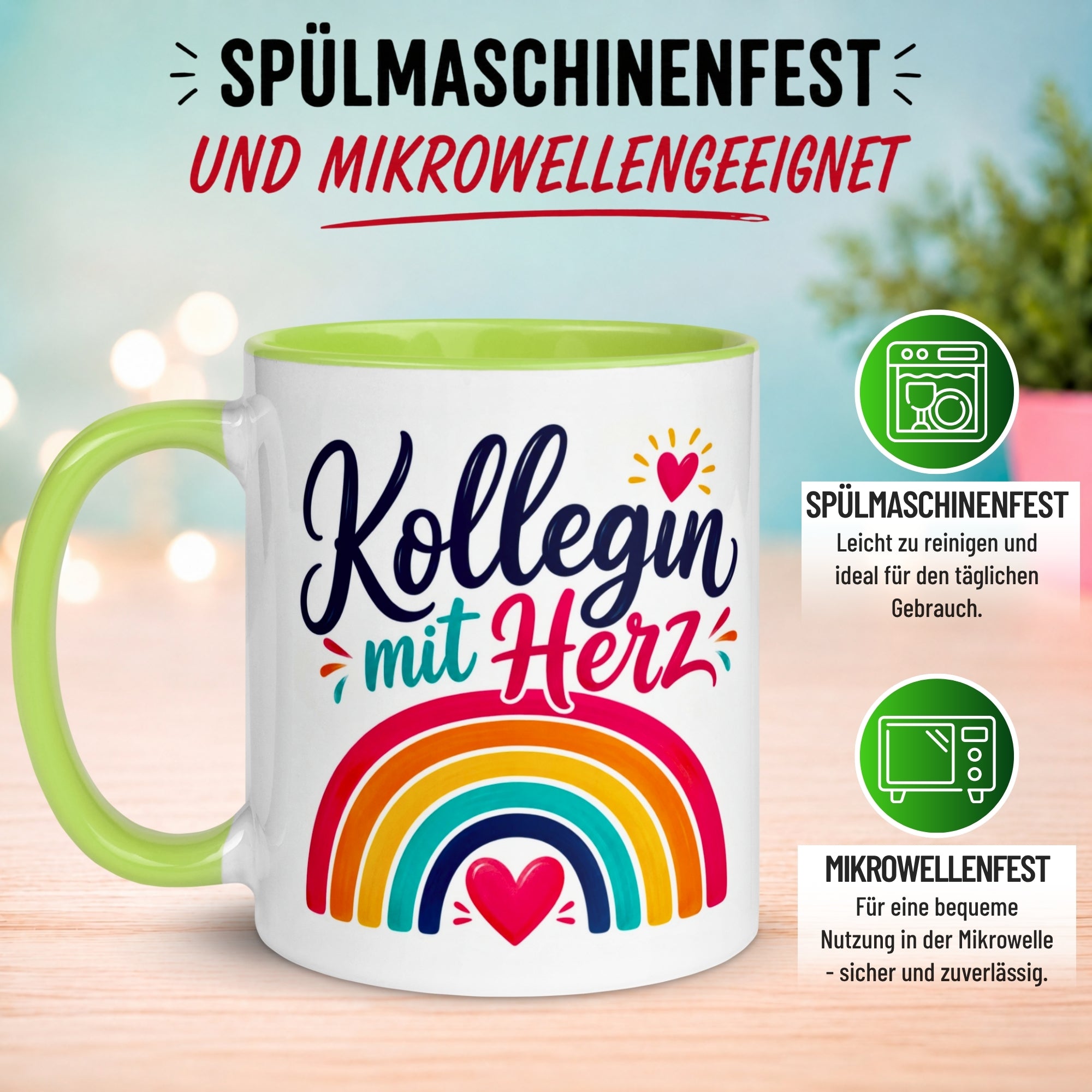 Tasse Kollegin – „Kollegin mit Herz - Danke für alles“ – Geschenk Beste Arbeitskollegin