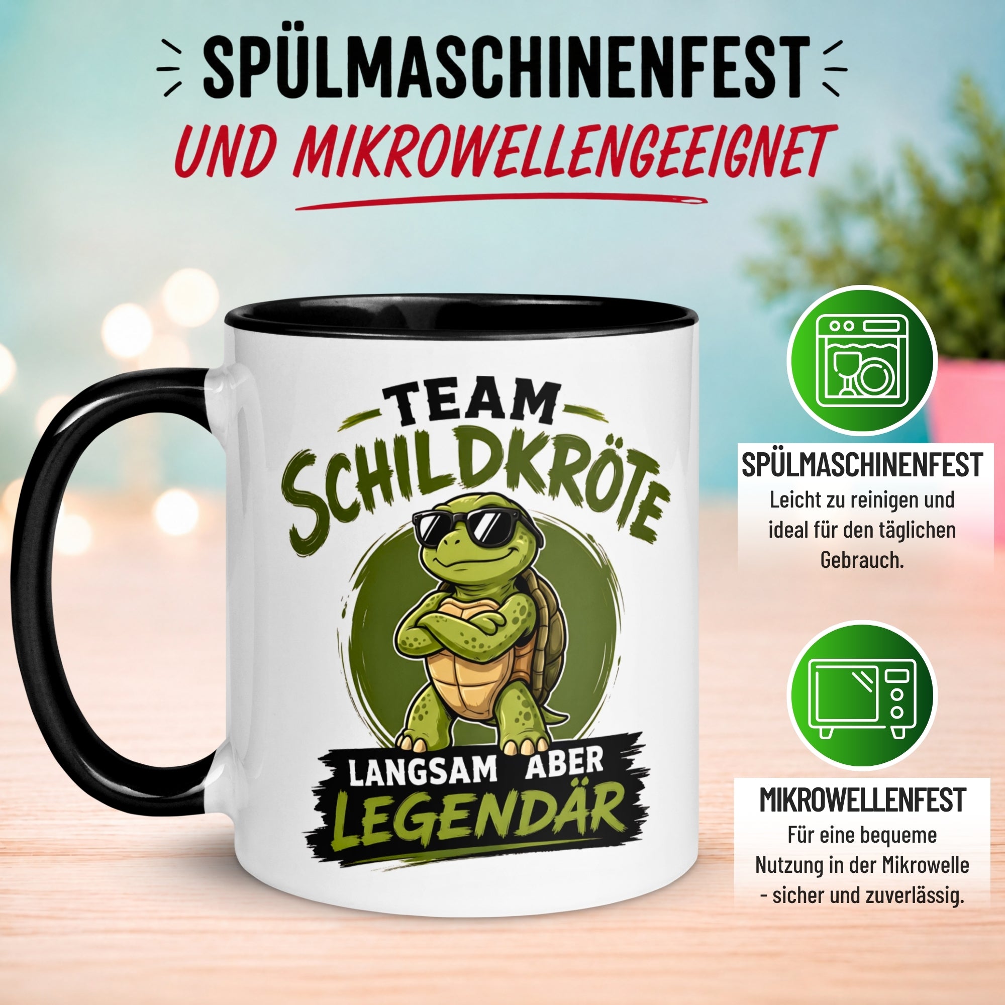 Tasse Schildkröte – „Langsam aber Legendär“ – lustiges Sommer Schildkröten Geschenk