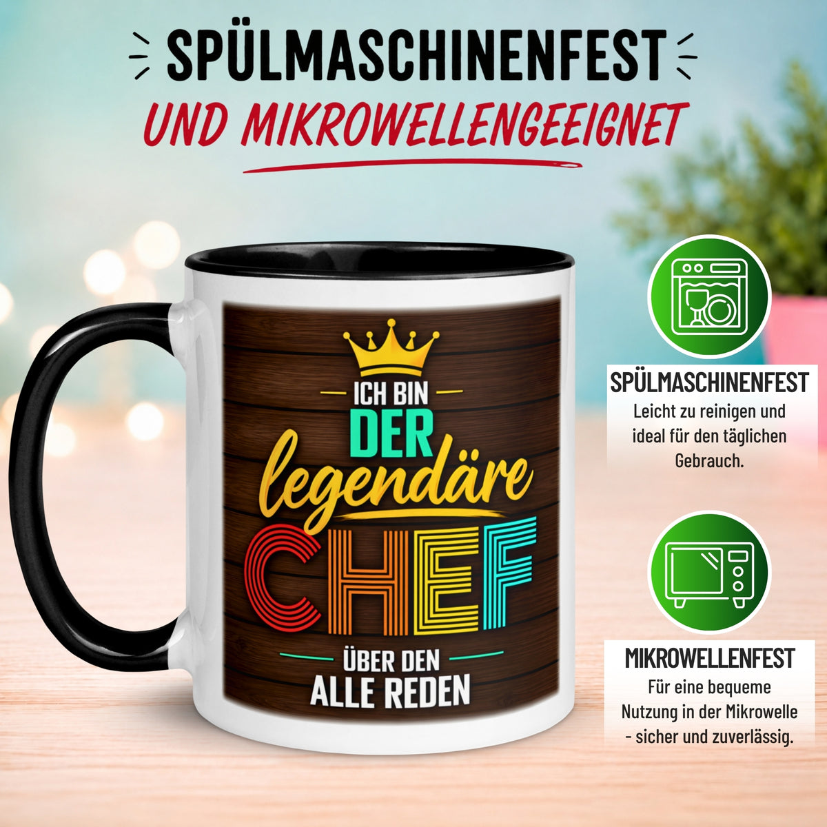 Tasse Chef – „Ich bin der legendäre Chef“ – Geschenk Becher Bester Chef