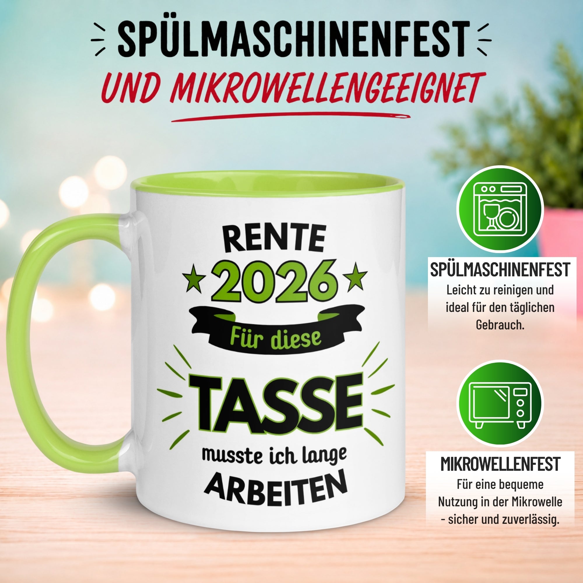 Tasse Rente – „Für die Tasse musste ich lange arbeiten“ – Geschenk zur Rente
