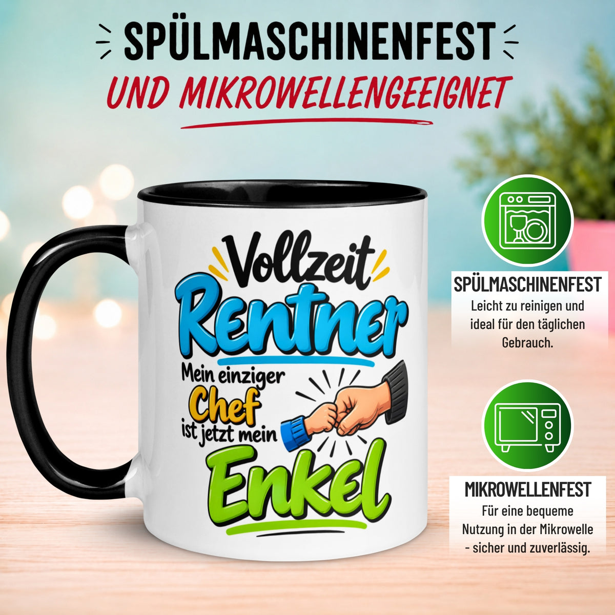 Tasse Rentner – „Mein einziger Chef ist mein Enkel“ – Geschenk Rentenbeginn Mann