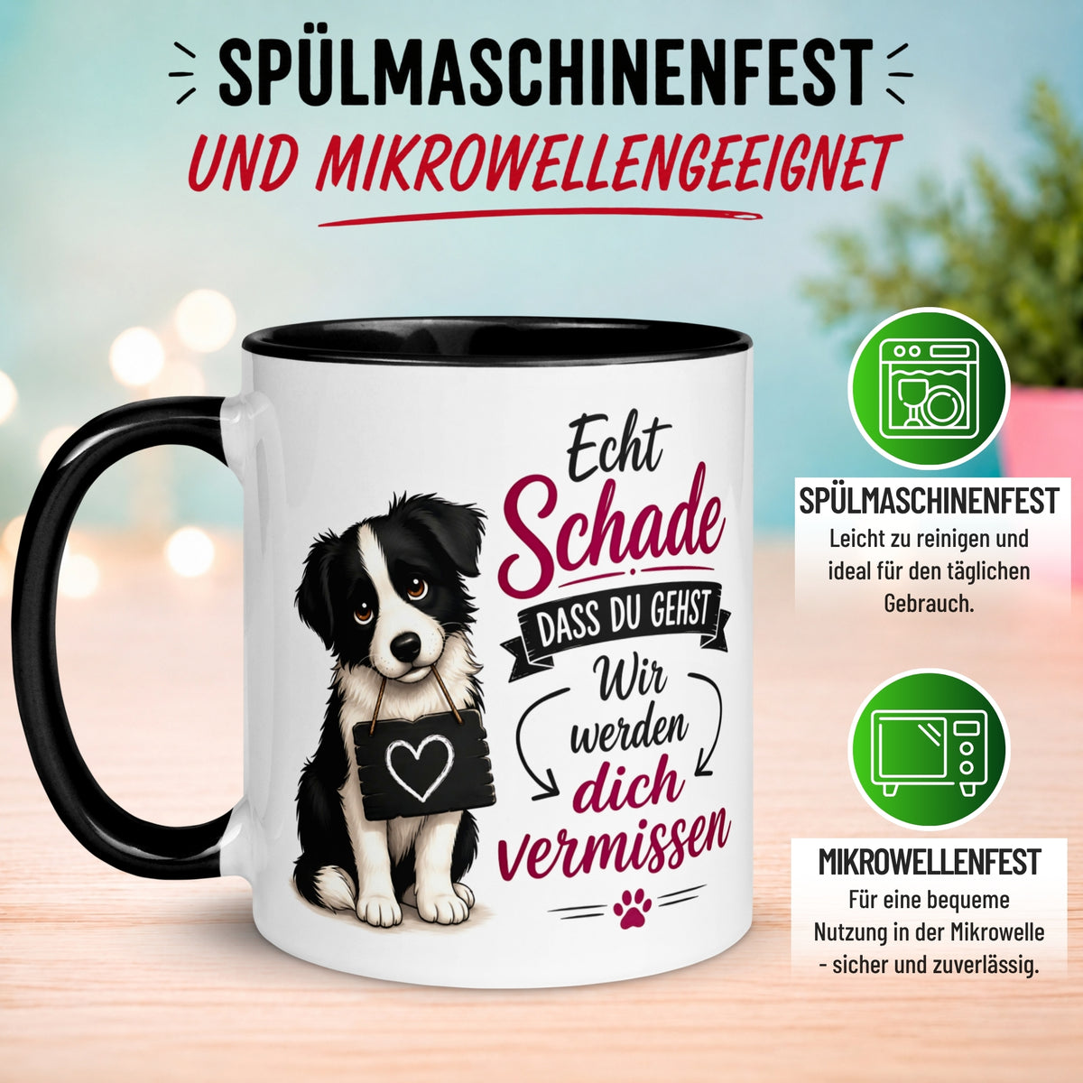 Tasse Abschied – „Echt schade dass du gehst“ – Abschiedsgeschenk Kollegin
