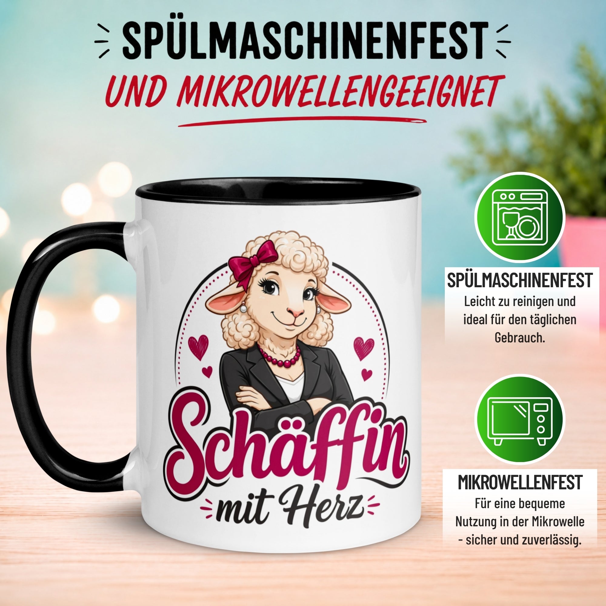 Tasse Chefin – „Schäffin mit Herz“ – Geschenk Beste Chefin