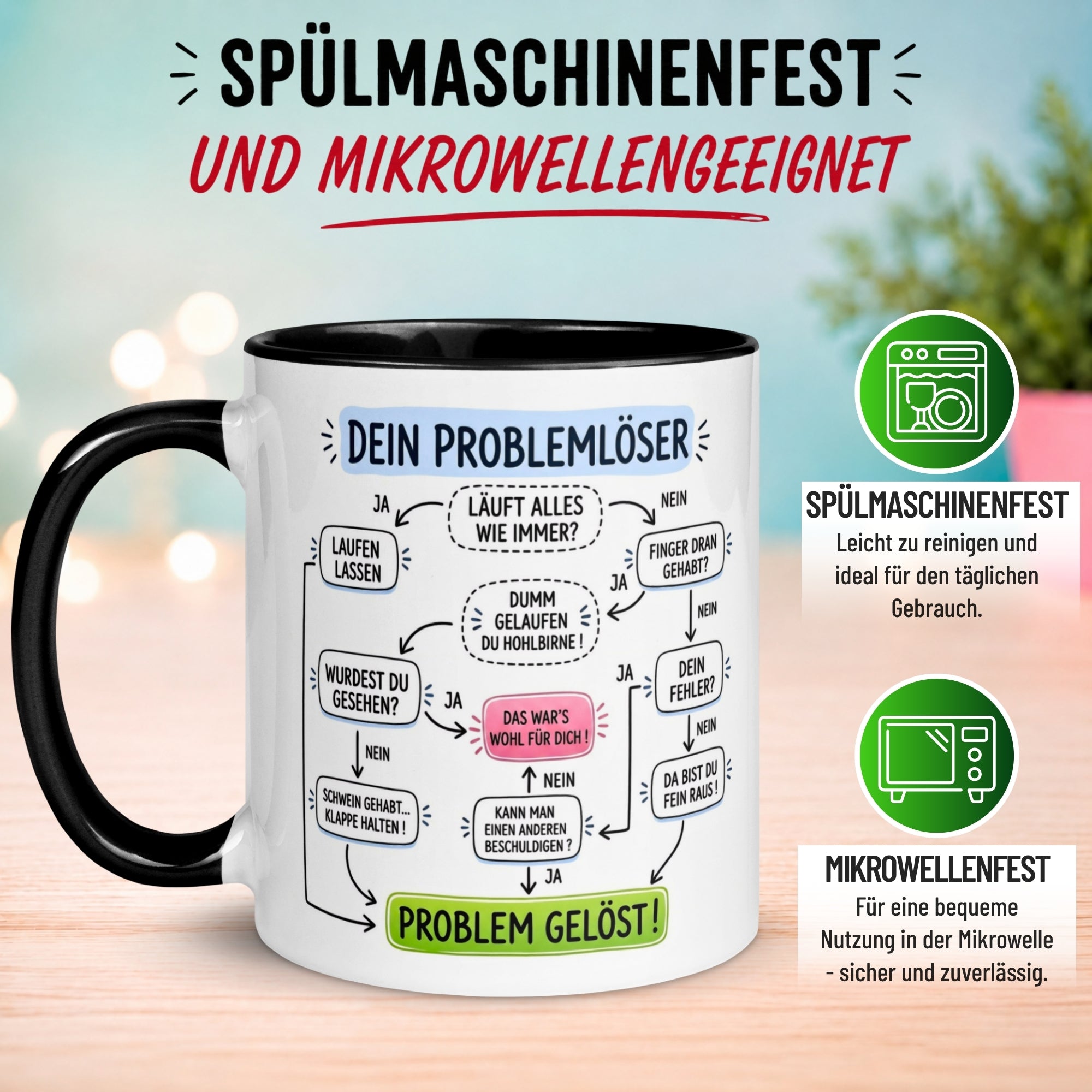 Tasse Kollege – „Dein Problemlöser“ – Büro Geschenk Bester Kollege