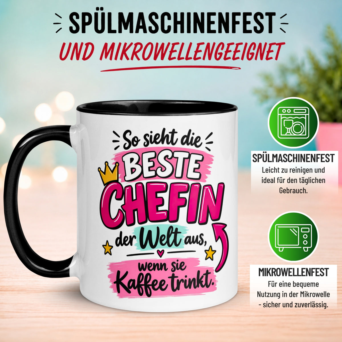 Tasse Chefin – „So sieht die beste Chefin der Welt aus“ – Geschenk Beste Chefin