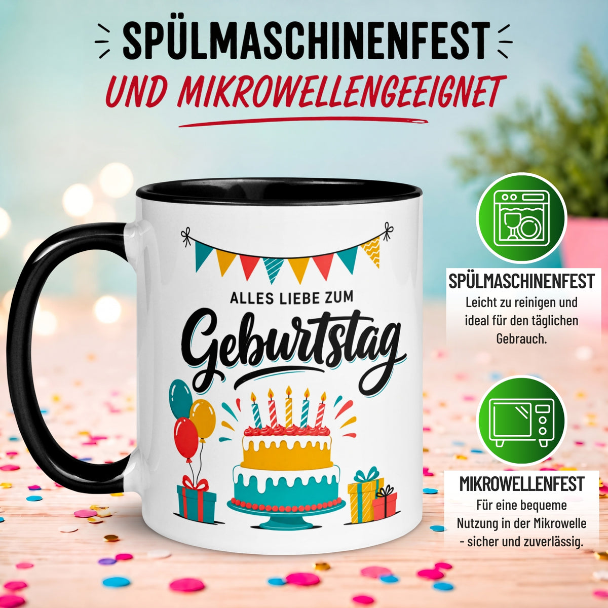 Tasse Geburtstag – „Alles Liebe zum Geburtstag“ – Geburtstagsgeschenk Mann Frau