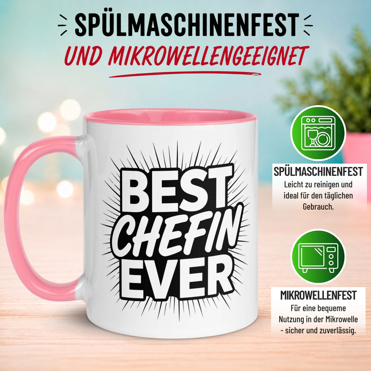 Tasse Chefin – „Best Chefin Ever“ – Geschenk Becher Beste Chefin