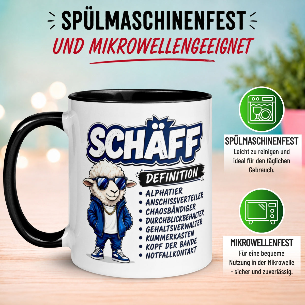 Tasse Chef – „SCHÄFF – Definition“ – Geschenk Kaffeetasse Bester Chef