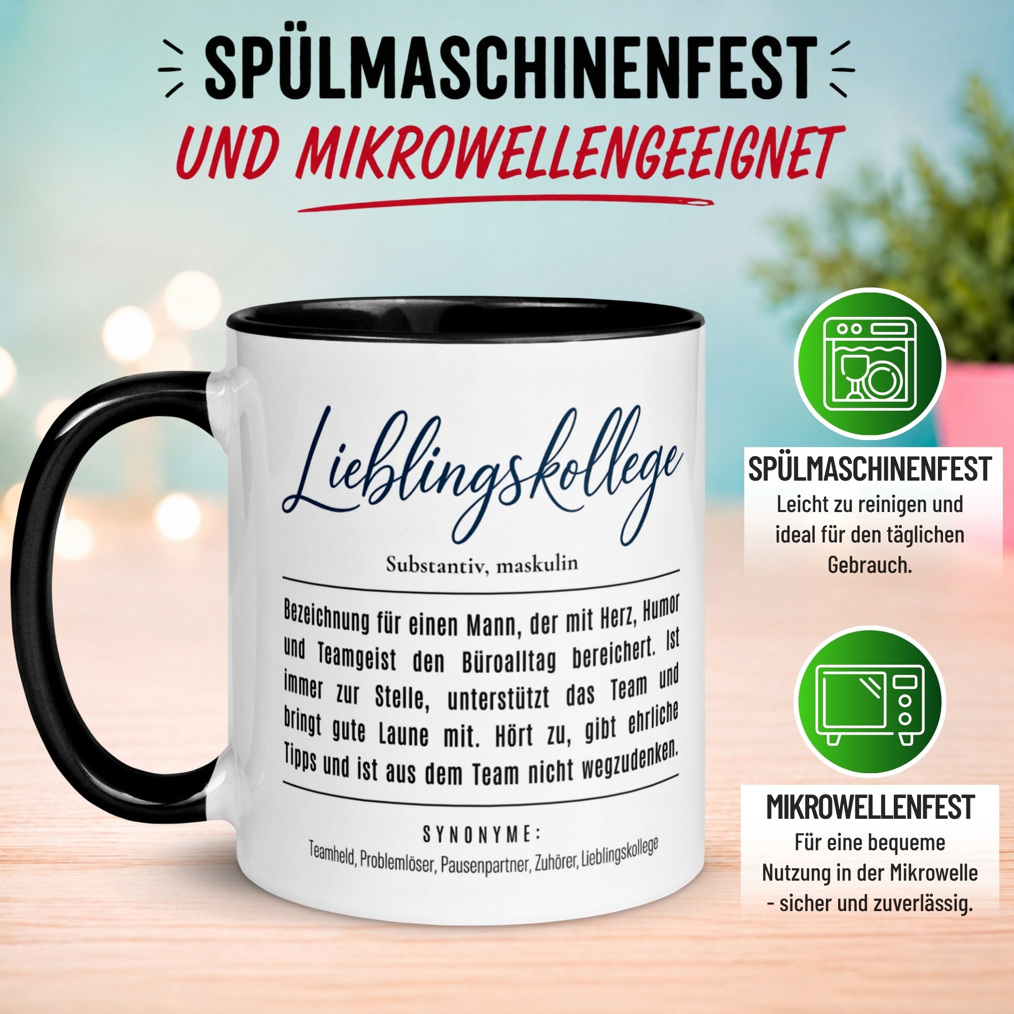 Tasse Kollege – „Definition Lieblingskollege“ – Geschenk Bester Arbeitskollege