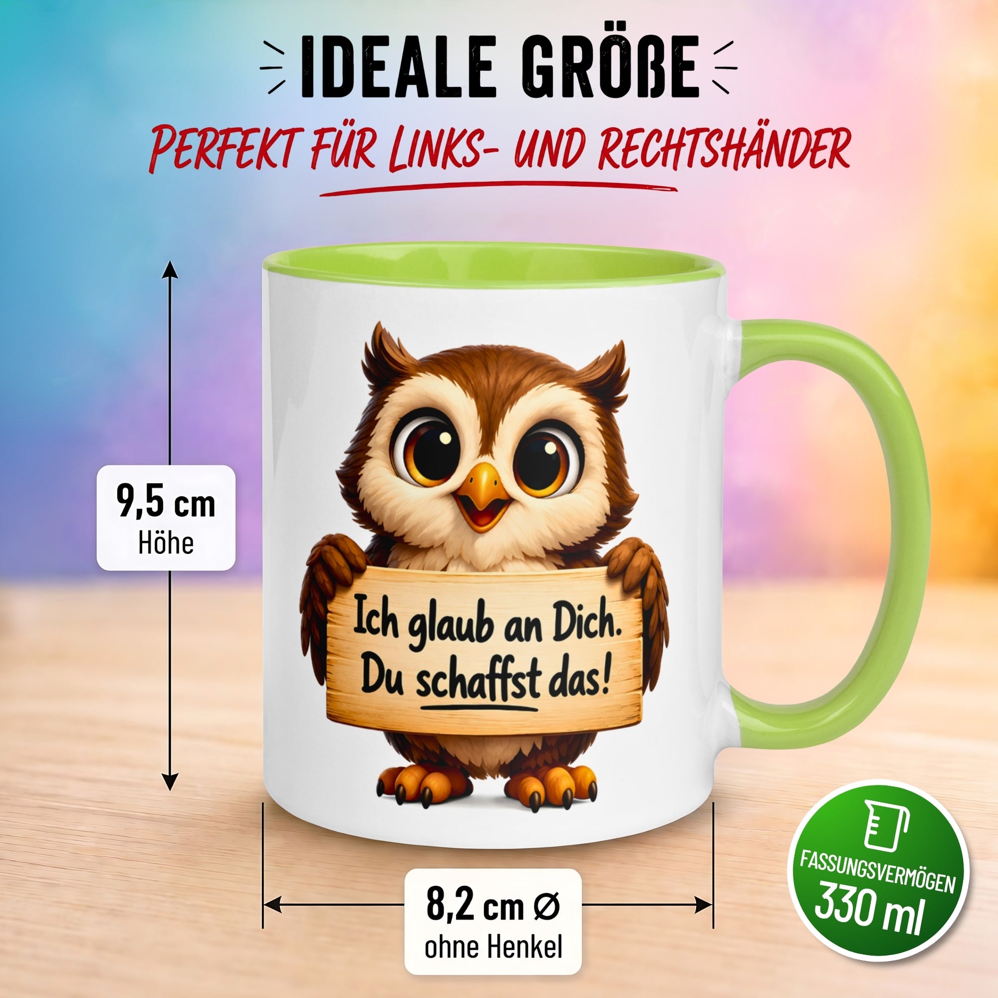 Tasse Motivation – „Ich glaub an Dich - Du schaffst das“ – Selbstbewusstsein Geschenk