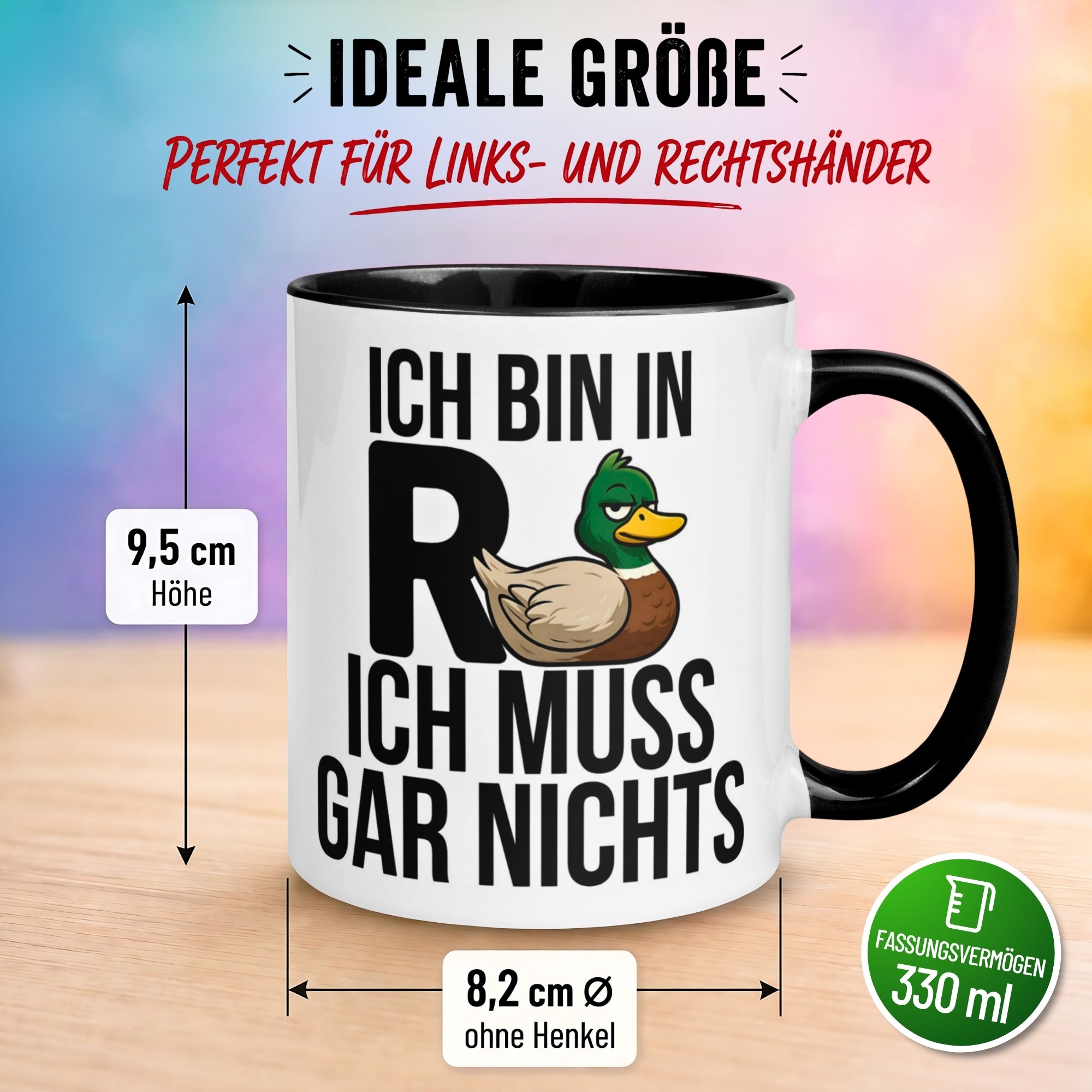 Tasse Rente – „Ich bin in Rente ich muss gar nichts“ – Renteneintritt Geschenk Mann