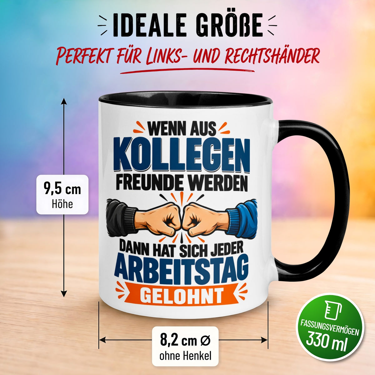 Tasse Kollege – „Wenn aus Kollegen Freunde werden“ – Geschenk Bester Arbeitskollege
