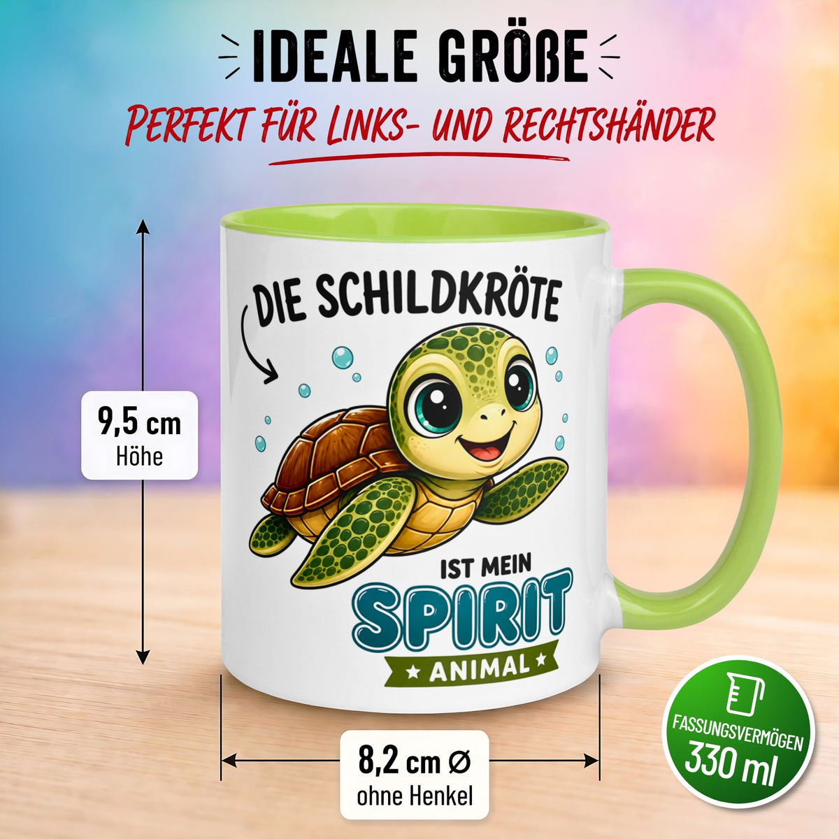 Spirit Animal Tasse – „Die Schildkröte ist mein Spirit Animal“ – Schildkröten Geschenk
