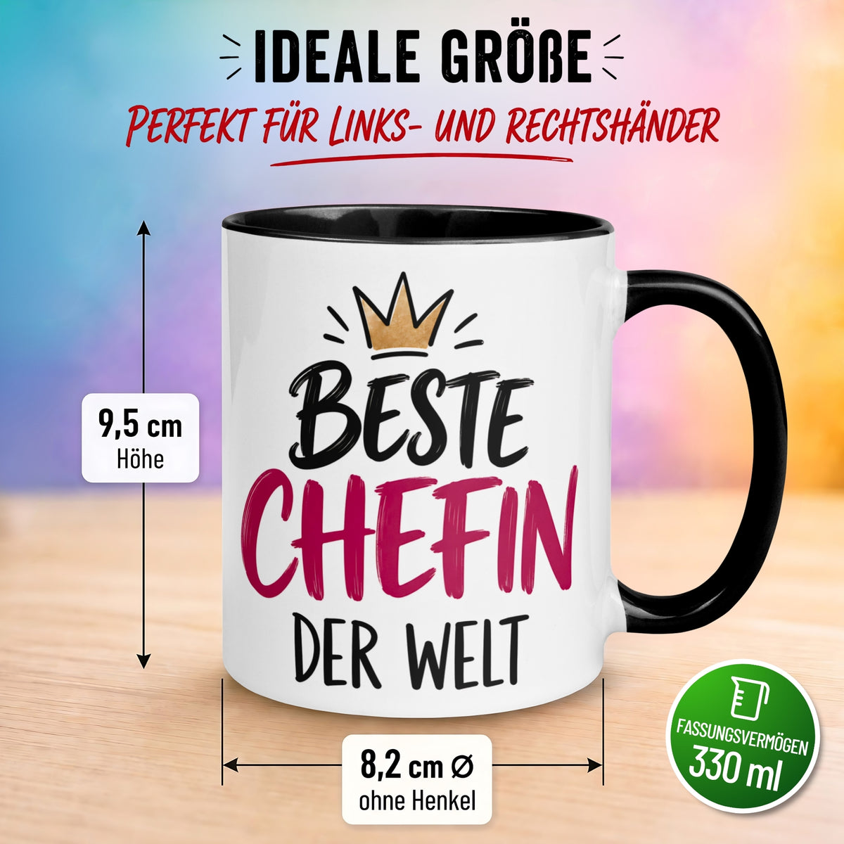 Tasse Chefin – „Beste Chefin der Welt“ – Teamleiterin Geschenk Becher