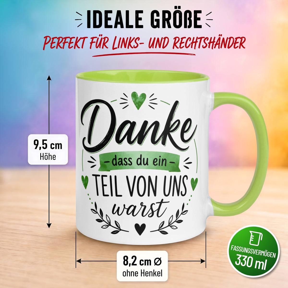 Tasse Abschied – „Ein Teil von uns warst“ – Abschiedsgeschenk für Kollegin Kollegen