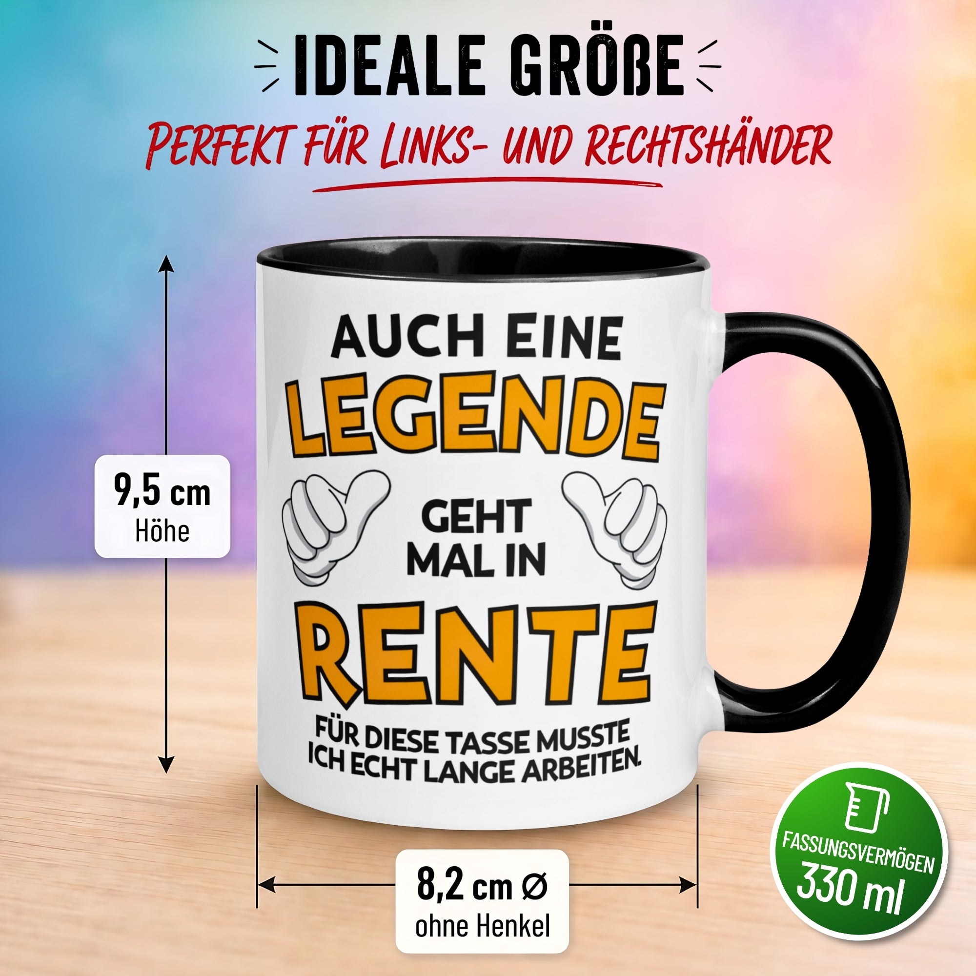 Tasse Rentner – „Auch eine Legende geht mal in Rente“ – Geschenk Rente Mann