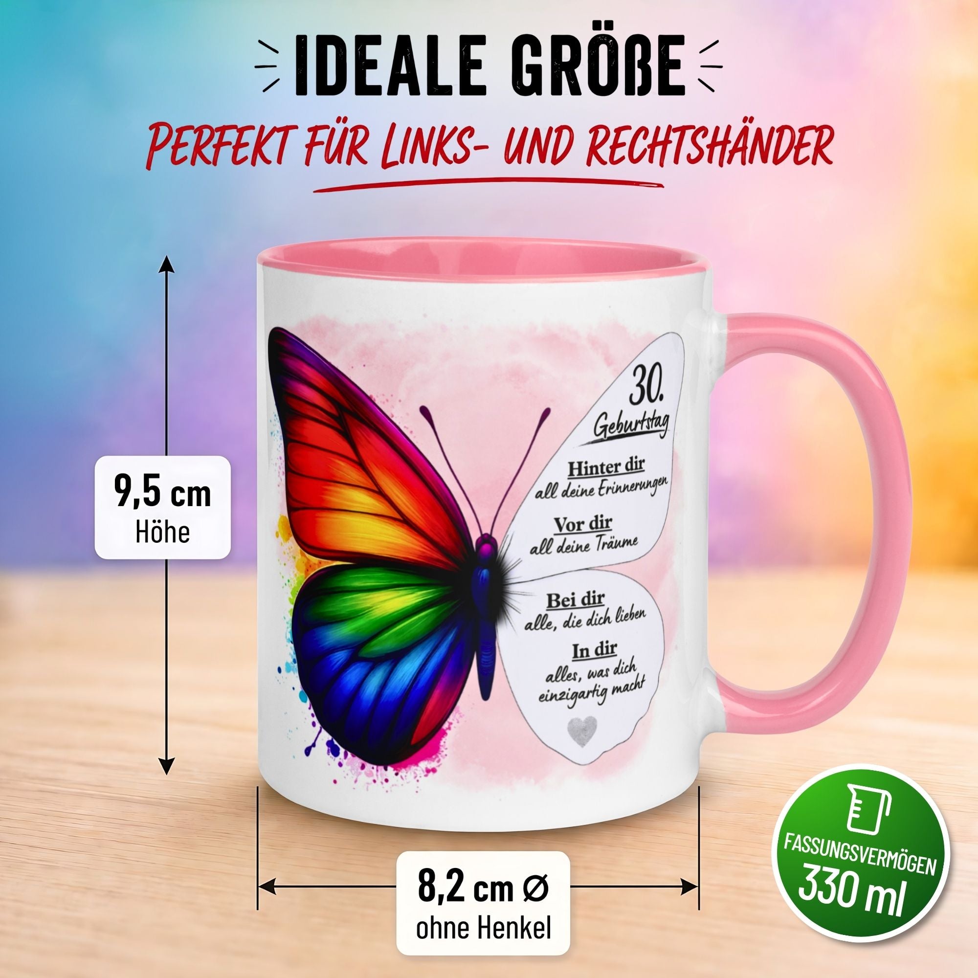 Tasse 30. Geburtstag Frau – „Weil du einzigartig bist“ – Geschenk zum Geburtstag Frauen