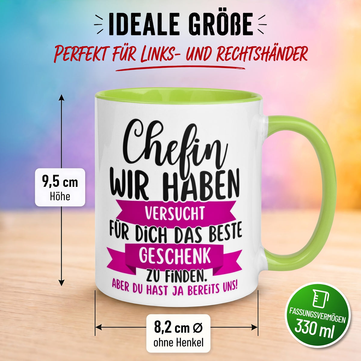 Tasse Chefin – „Wir haben es wirklich versucht“ – Geschenk Becher Chefin