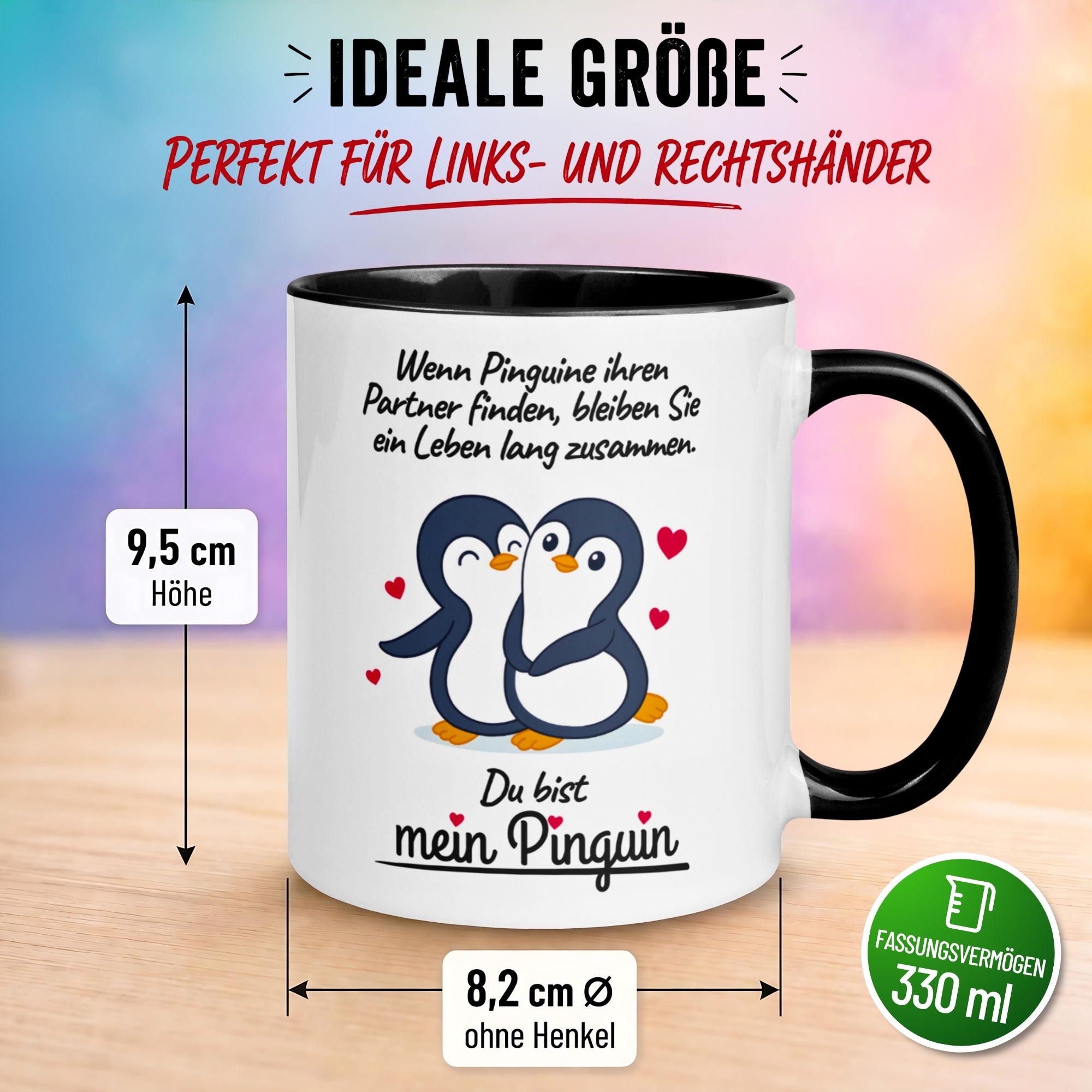 Tasse Liebe – „Wenn Pinguine ihren Partner finden“ – Ich liebe Dich Geschenk Jahrestag