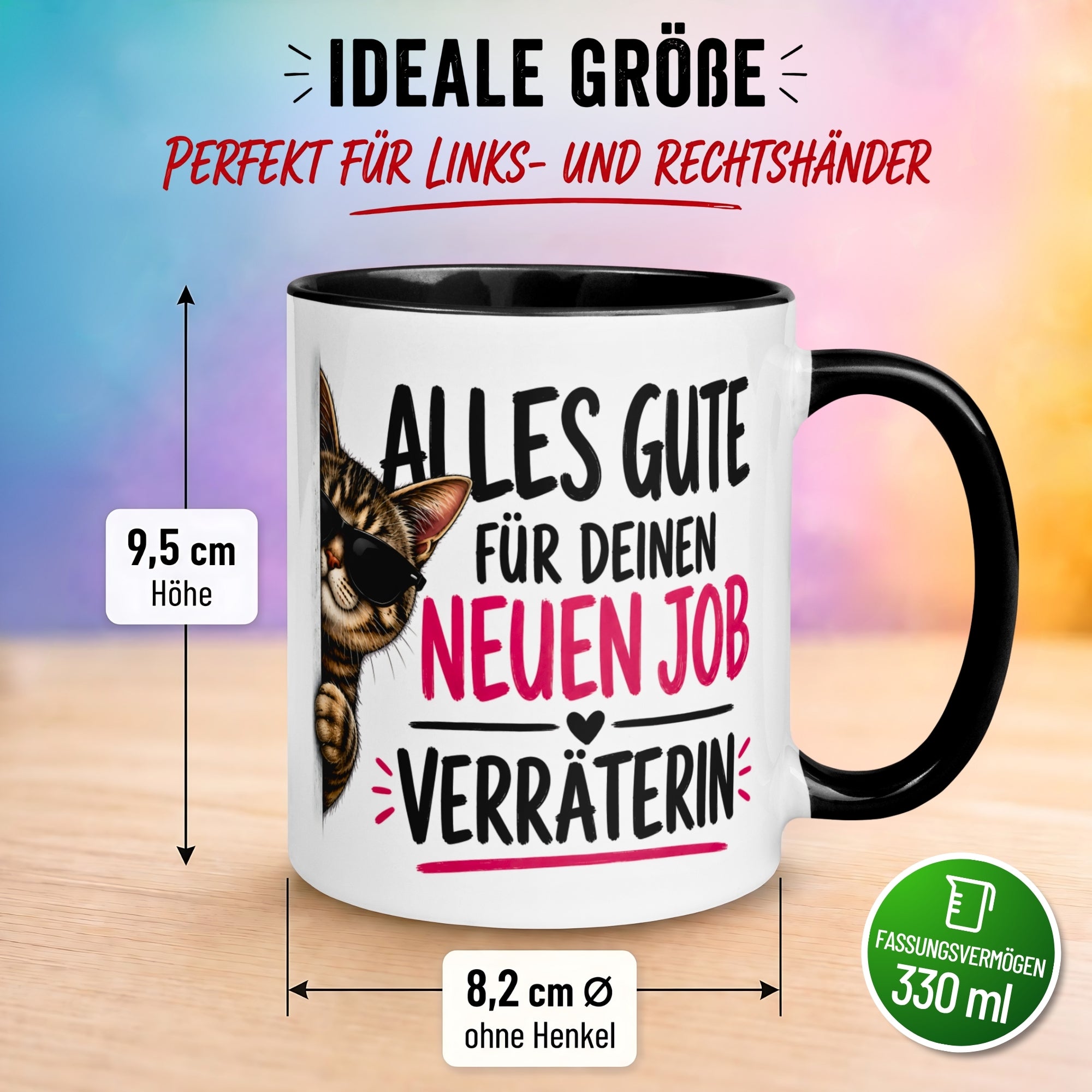 Tasse Abschied – „Alles Gute - Verräterin“ – Abschiedsgeschenk Kollegin
