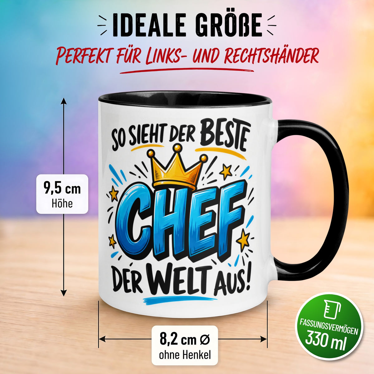 Tasse Chef – „So sieht der beste Chef der Welt aus“ – Geschenk Kaffeetasse Bester Chef