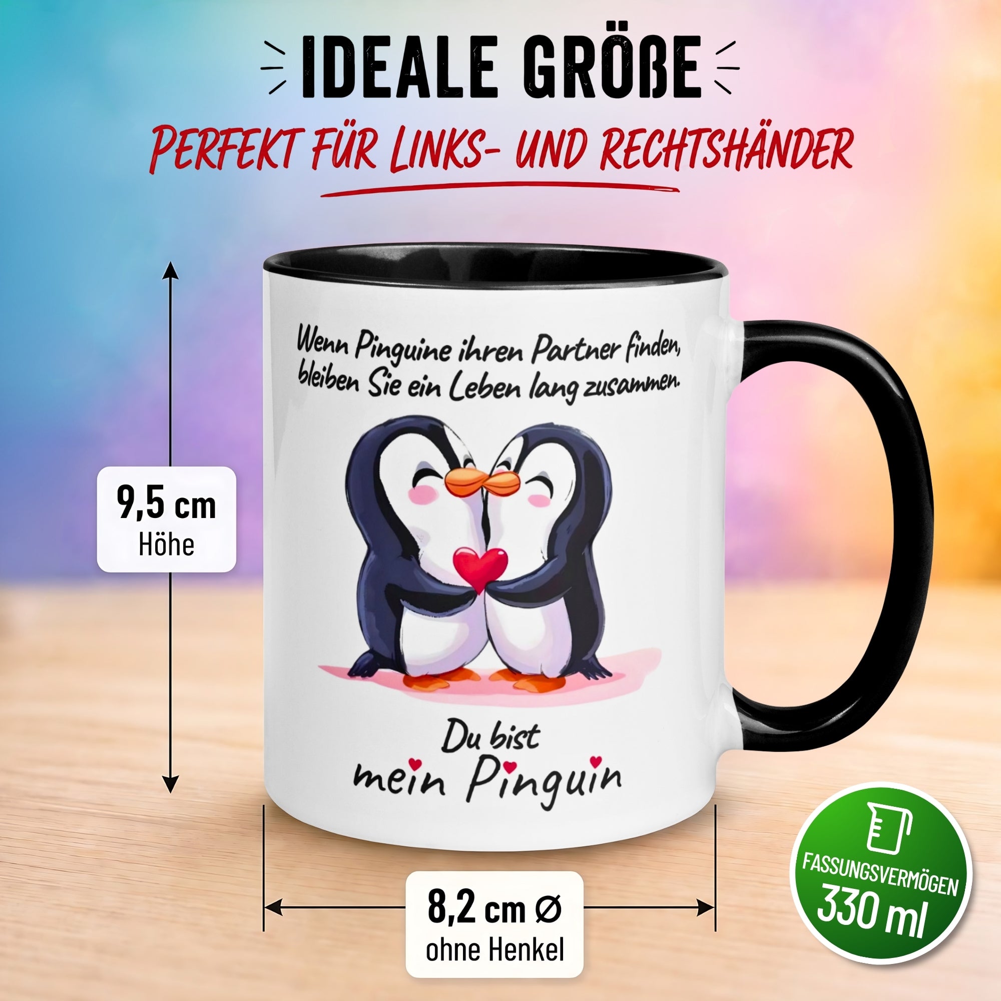 Tasse Liebe – „Du bist mein Pinguin“ – Ich liebe Dich Geschenk Partner Jahrestag Valentinstag