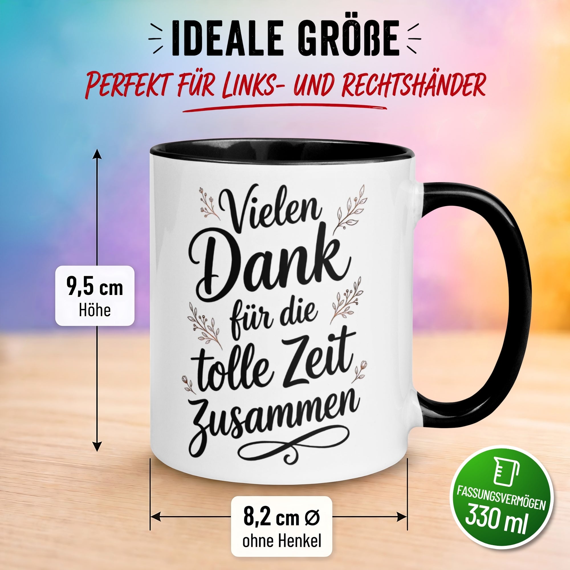 Tasse Abschied – „Vielen Dank für die tolle Zeit zusammen“ – Abschiedsgeschenk Kollege