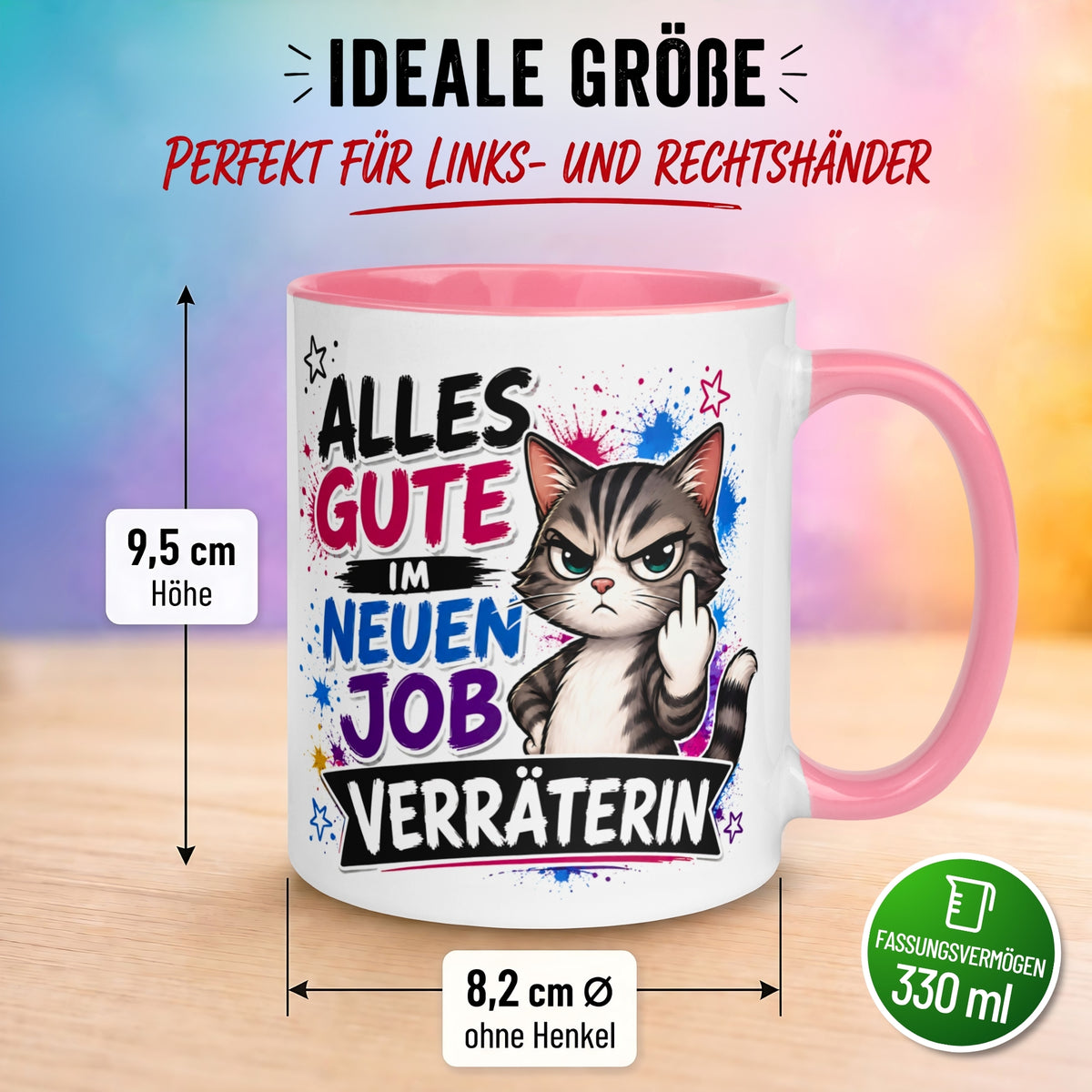 Tasse Abschied – „Alles Gute - Verräterin“ – Abschiedsgeschenk Kollegin