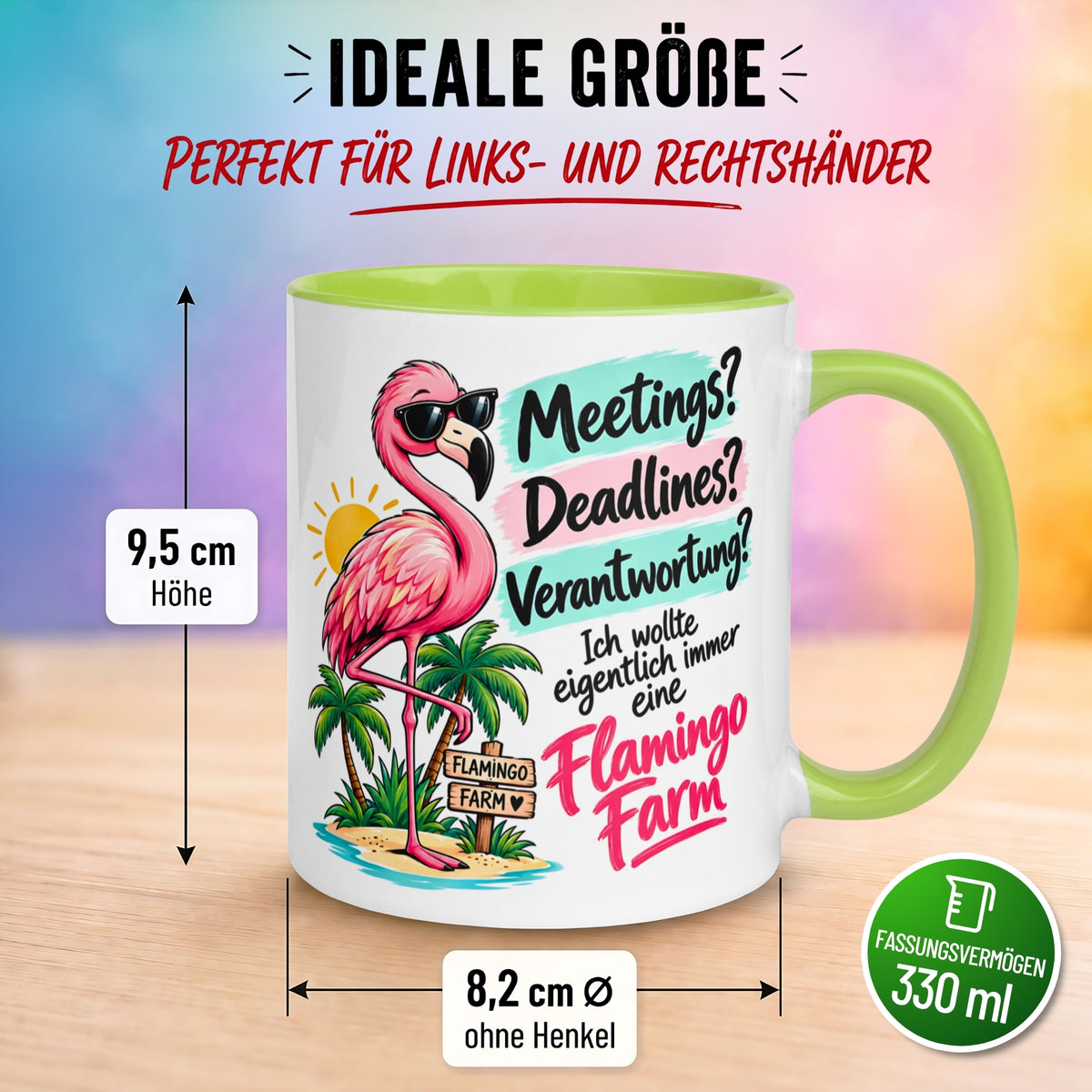 Tasse Chefin – „Ich wollte immer eine Flamingo Farm“ – Geschenk Beste Chefin