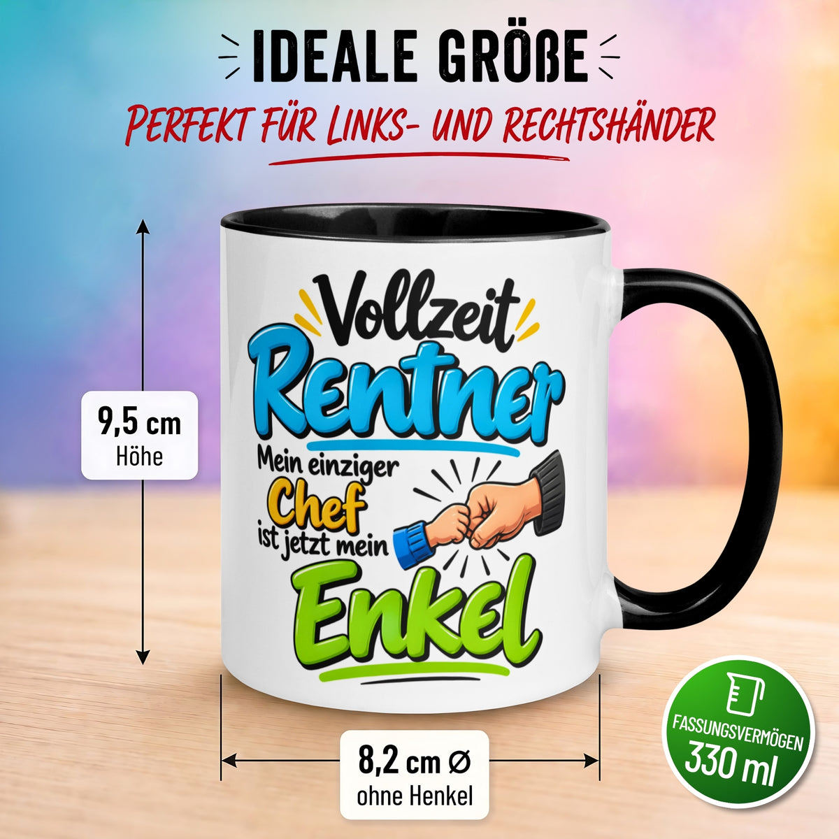 Tasse Rentner – „Mein einziger Chef ist mein Enkel“ – Geschenk Rentenbeginn Mann