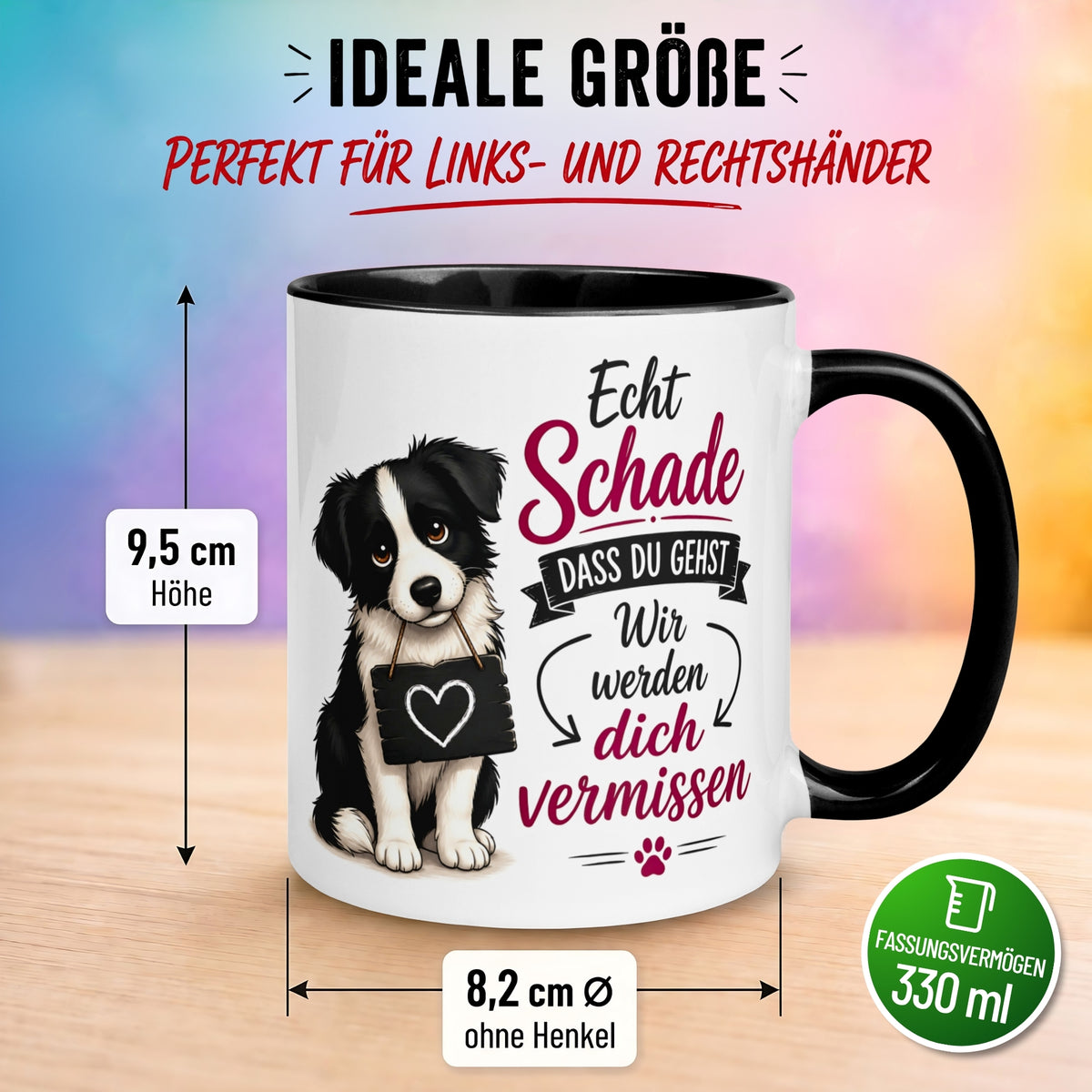 Tasse Abschied – „Echt schade dass du gehst“ – Abschiedsgeschenk Kollegin