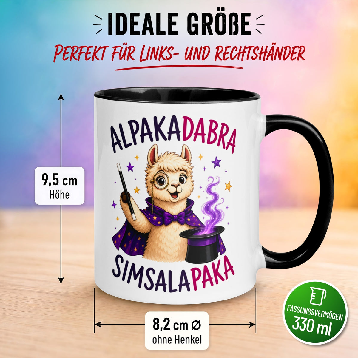 Tasse Alpaka – „Alpakadabra und Simsalapaka“ – lustiger Geschenk Becher