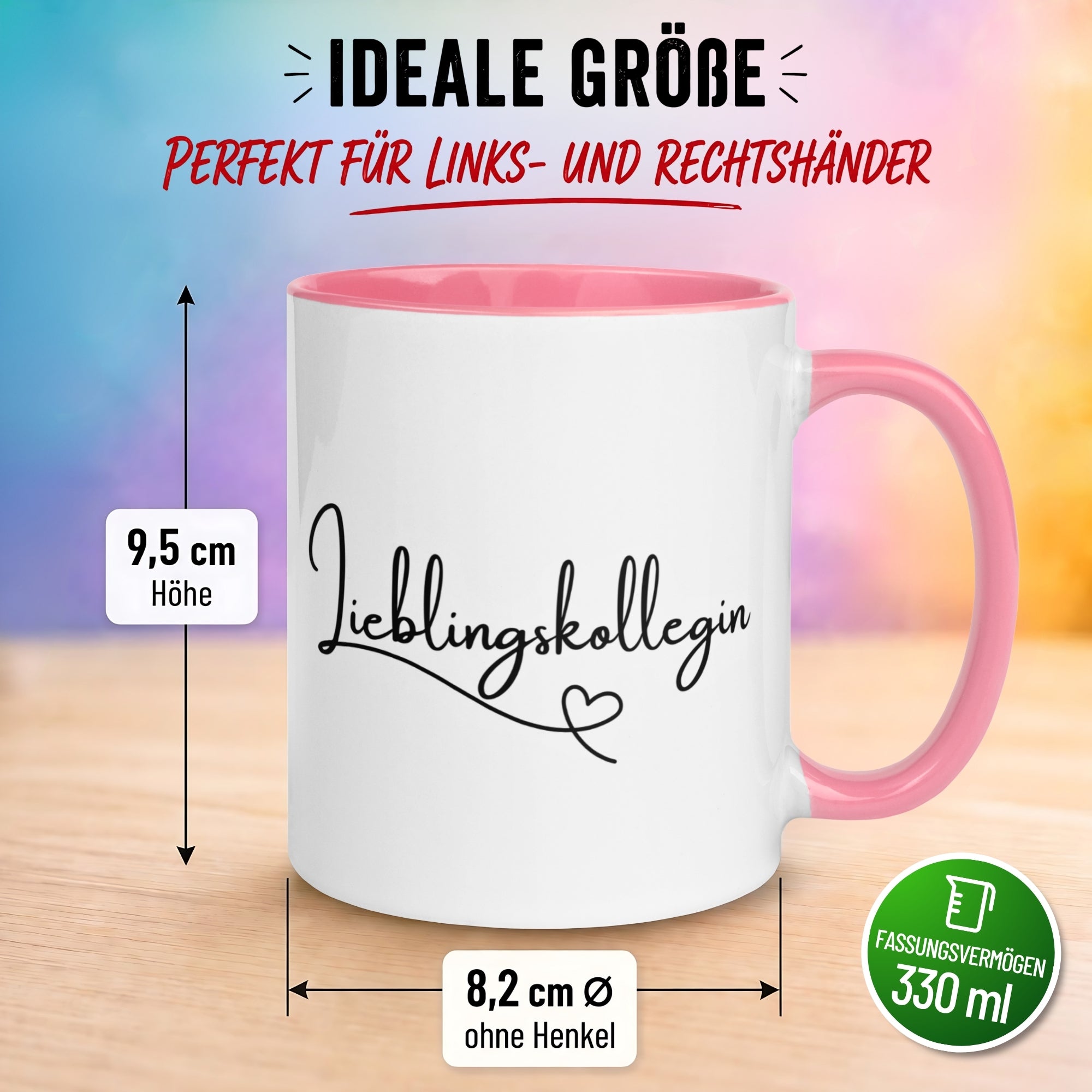 Tasse Kollegin – „Lieblingskollegin mit Herz“ – Geschenk Beste Arbeitskollegin