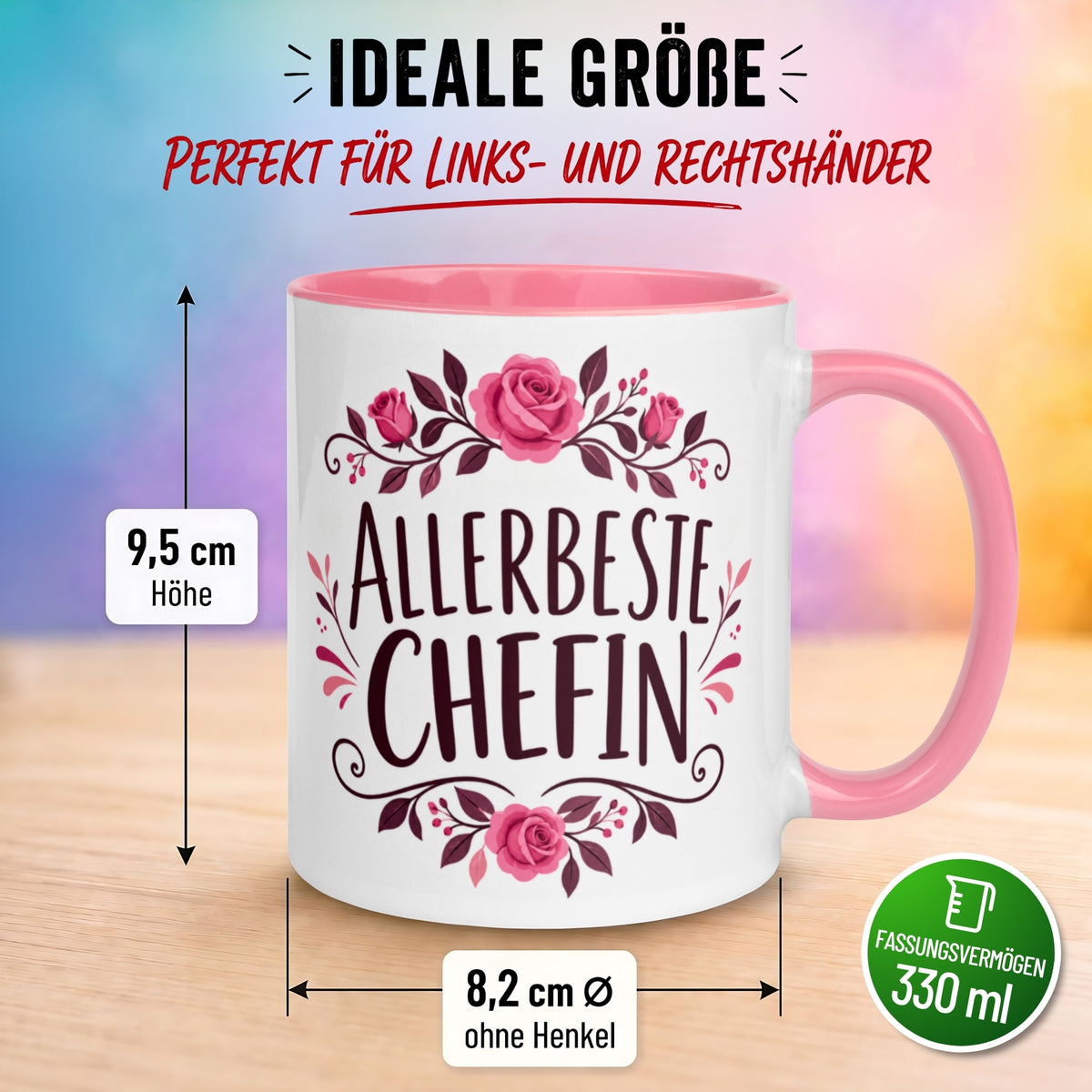 Tasse Chefin – „Allerbeste Chefin“ – Geschenk Beste Chefin