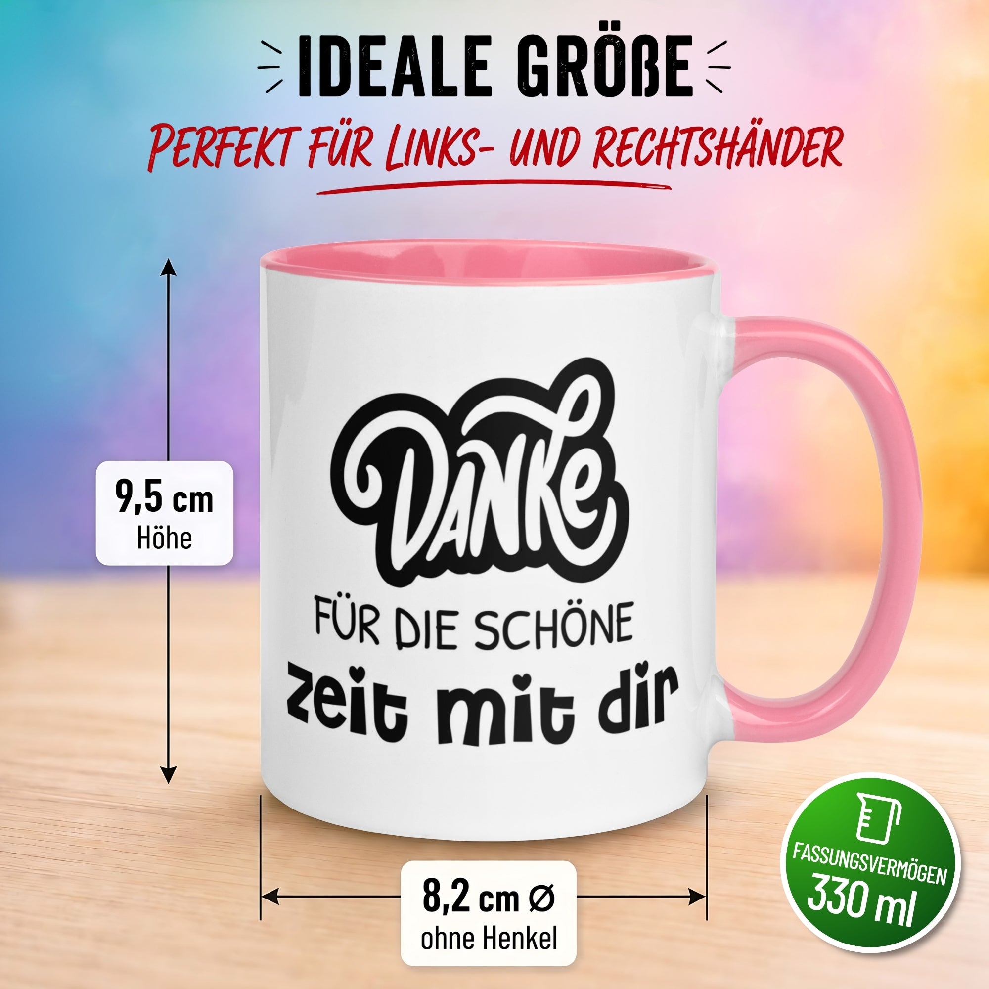 Tasse Abschied – „Danke für die Zeit mit dir“ – Abschiedsgeschenk Kollegin
