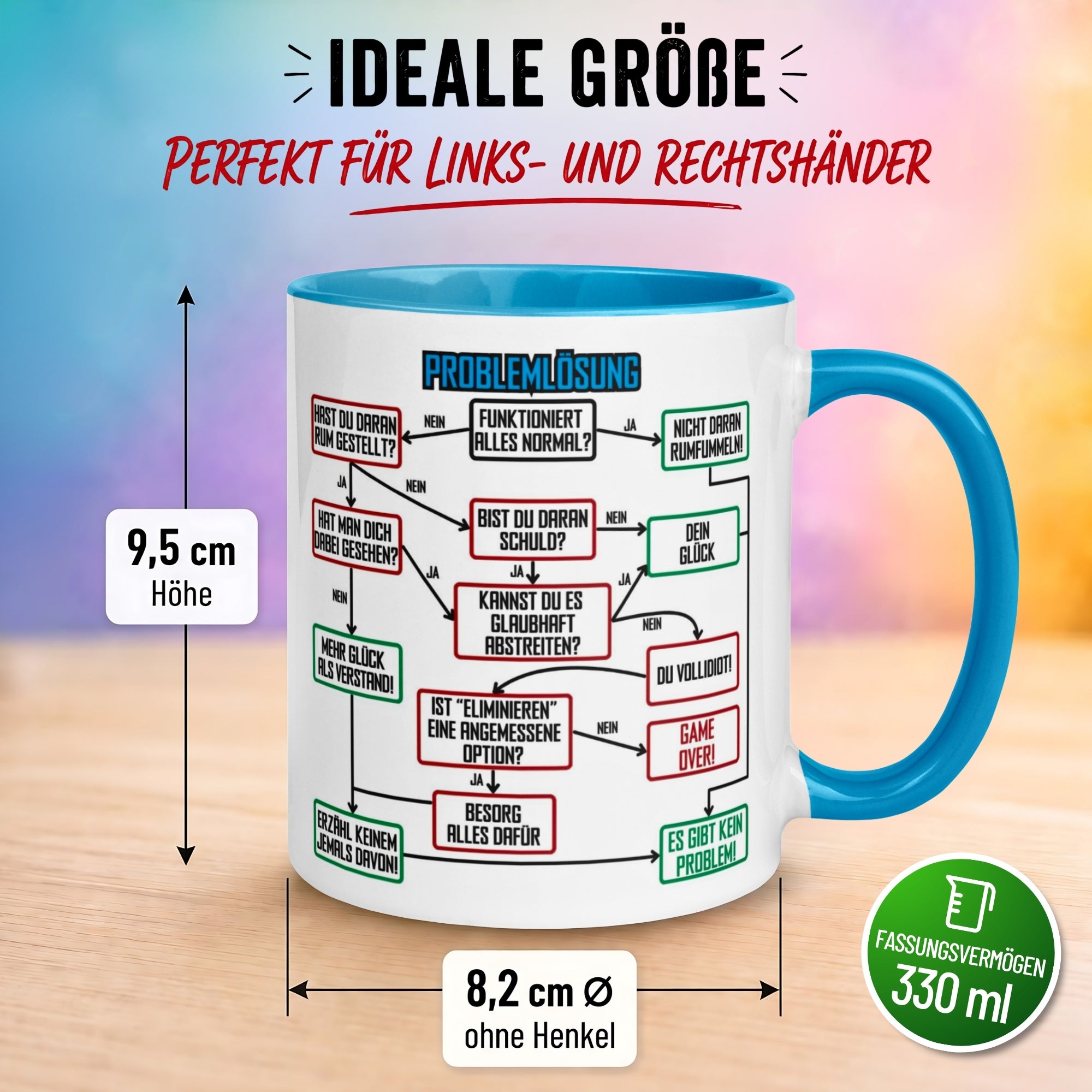 Tasse Kollege – „Problemlösung im Büro“ – Geschenk Bester Arbeitskollege
