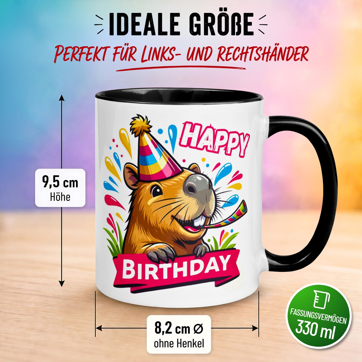 Tasse Geburtstag – „Happy Birthday - Capybara“ – Geburtstagsgeschenk Mann Frau