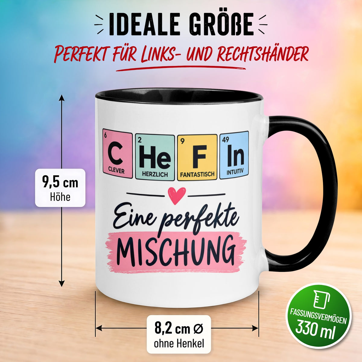 Tasse Chefin – „Clever Herzlich Fantastisch und Intuitiv“ – Abschiedsgeschenk Chefin