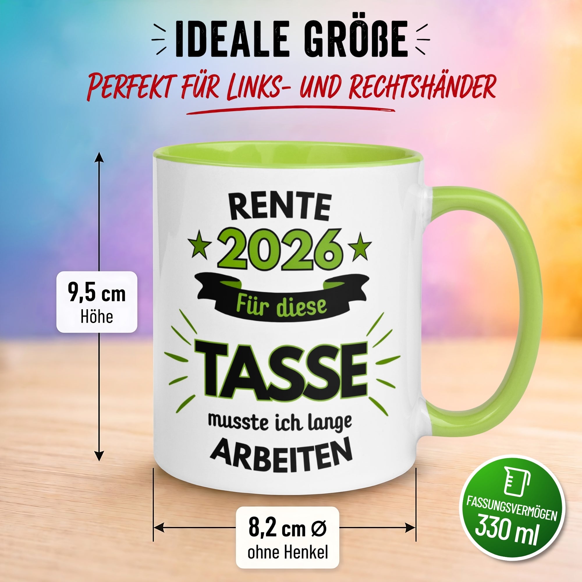 Tasse Rente – „Für die Tasse musste ich lange arbeiten“ – Geschenk zur Rente