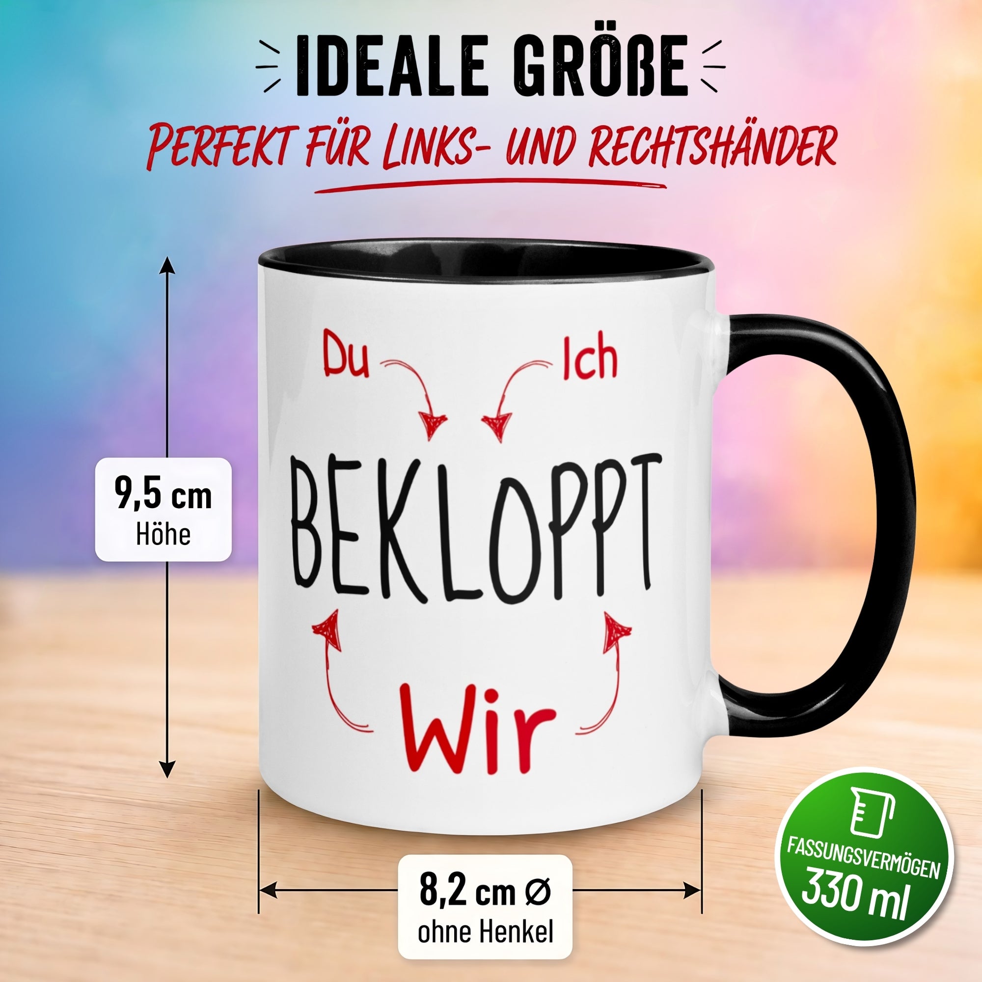 Tasse Freundschaft – „Du Bekloppt - Ich Bekloppt - Wir Bekloppt“ – Geschenk Beste Freunde