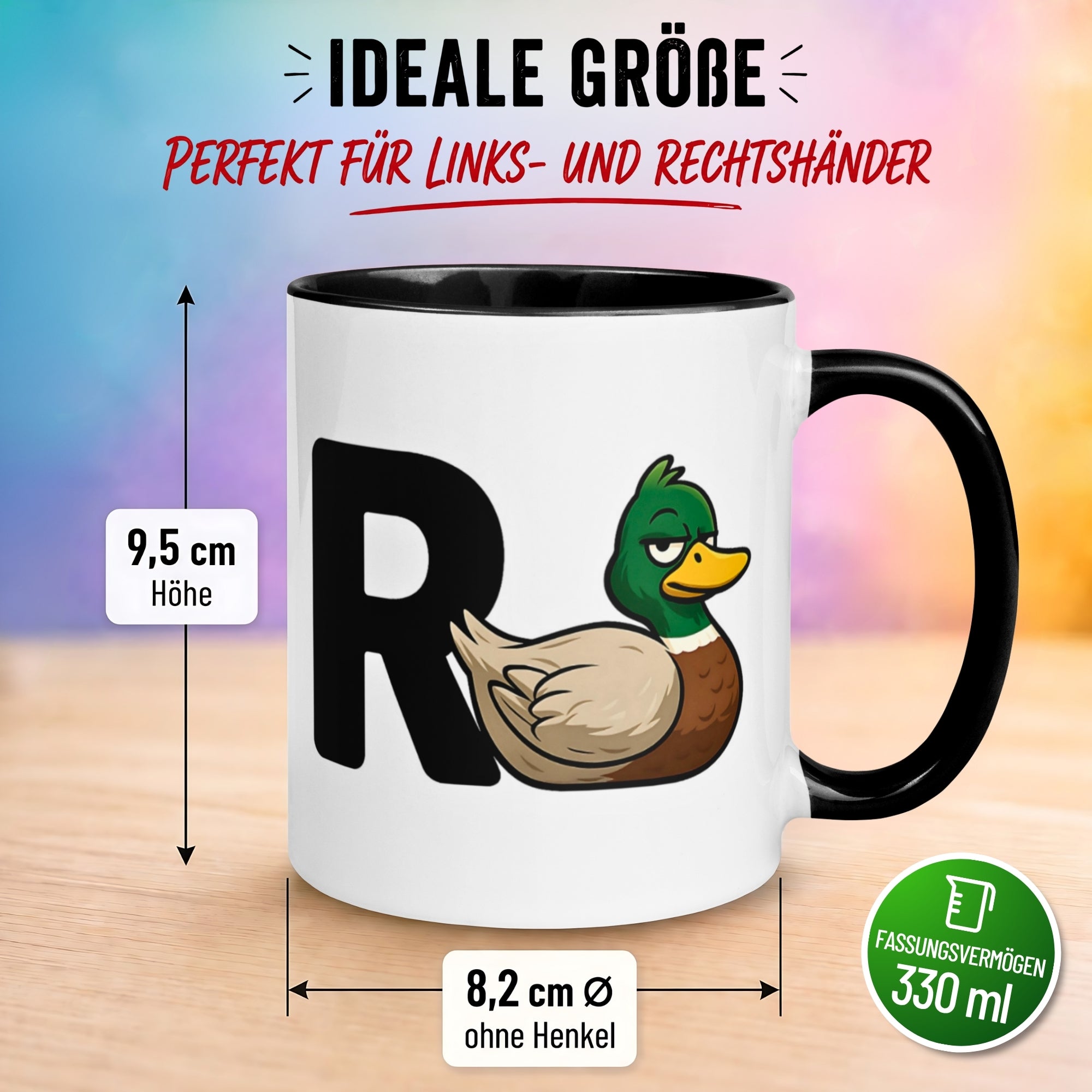 Tasse Rente – „R + Ente = Rente“ – Geschenk Renteneintritt für Männer Frauen