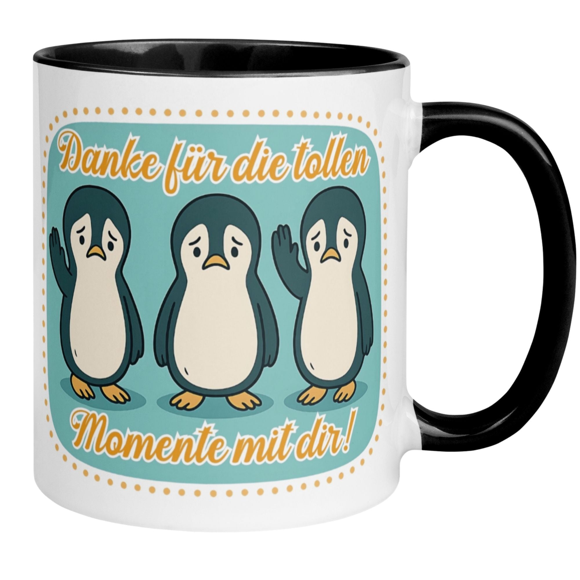 Momentals Tasse mit Pinguinen und Spruch: Danke für die tollen Momente mit dir!