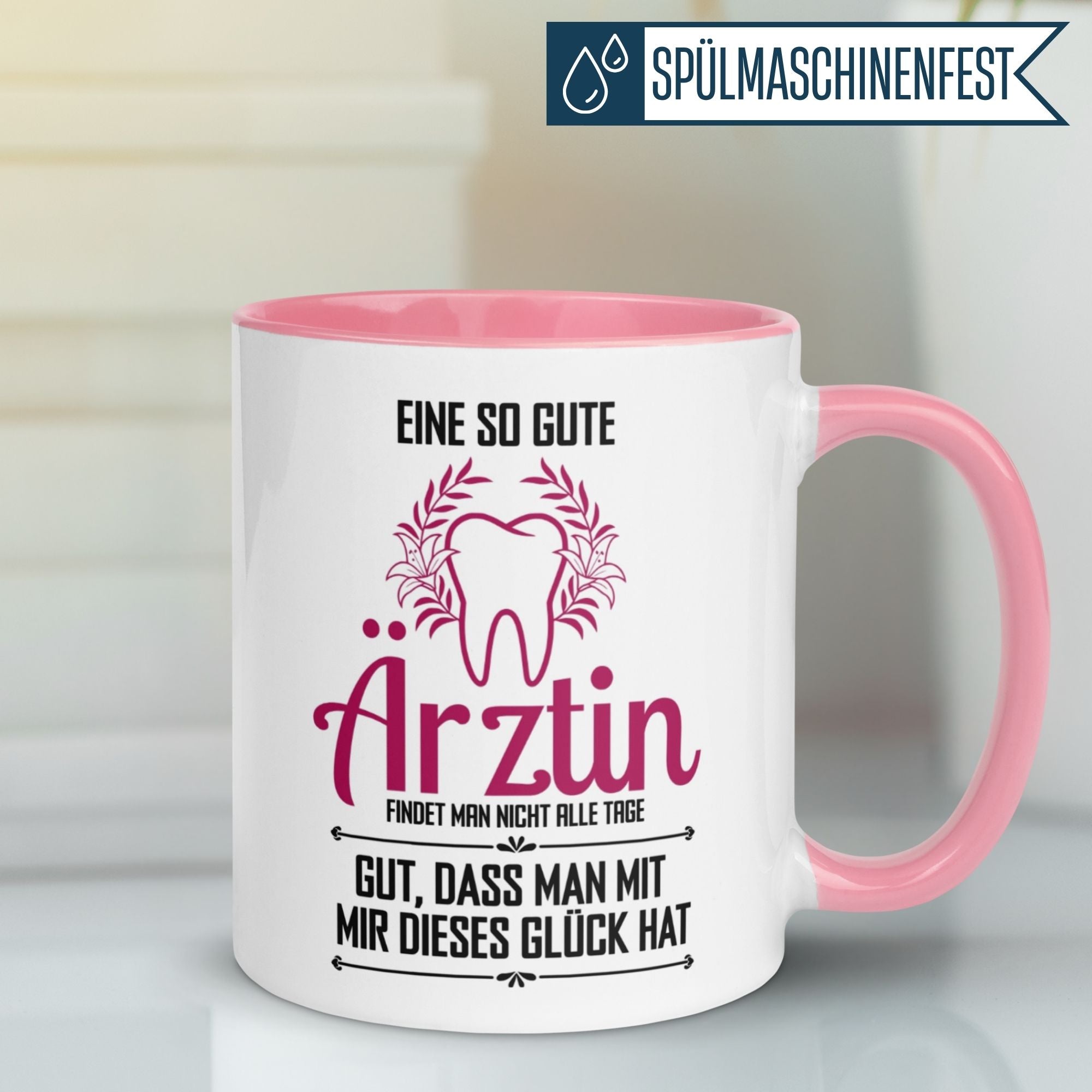 Momentals® Tasse mit Zahn-Motiv für Zahnärzte, charmante Botschaft für Patienten.