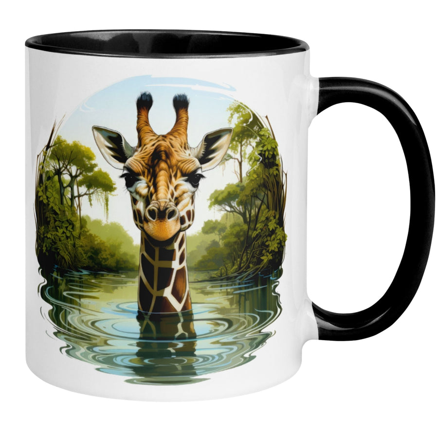 Giraffe Tasse | Giraffe taucht im Wasser auf